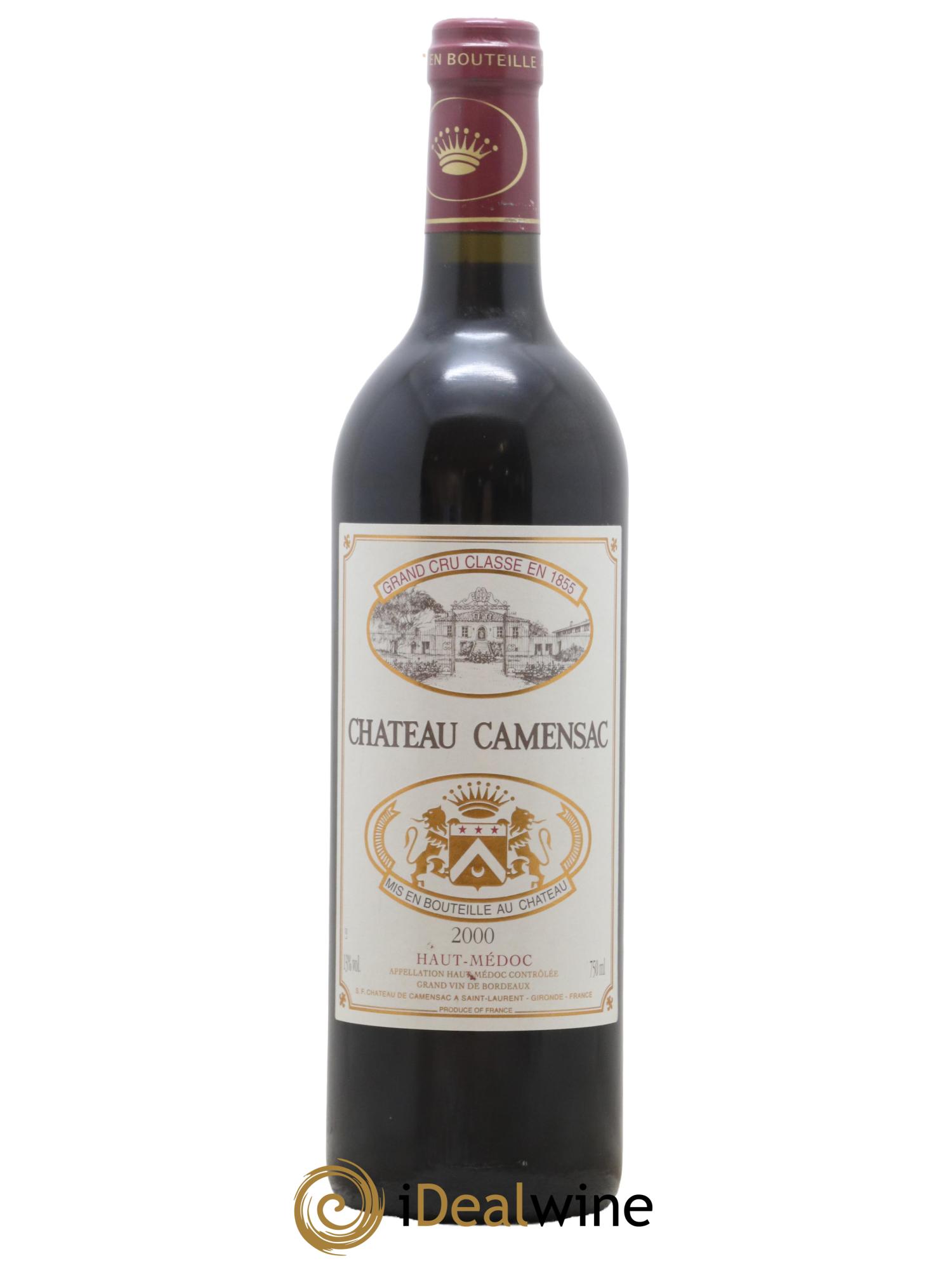Château Camensac 5ème Grand Cru Classé 2000 - Lot de 1 bouteille - 0