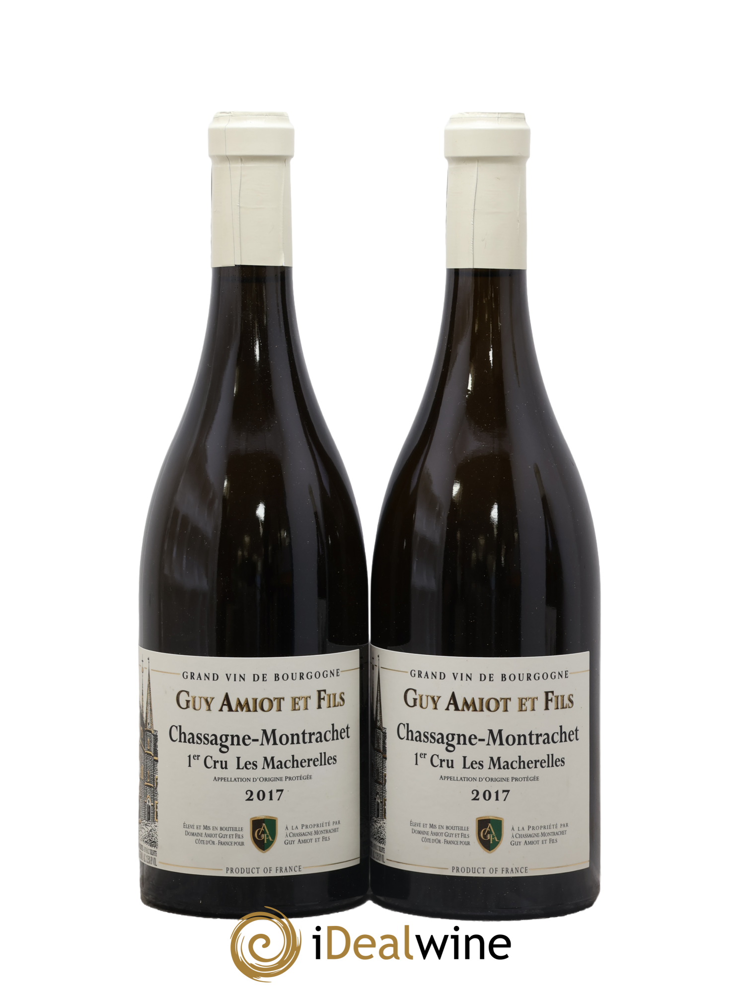 Chassagne-Montrachet 1er Cru Les Macherelles Guy Amiot & Fils 2017 - Posten von 2 Flaschen - 0
