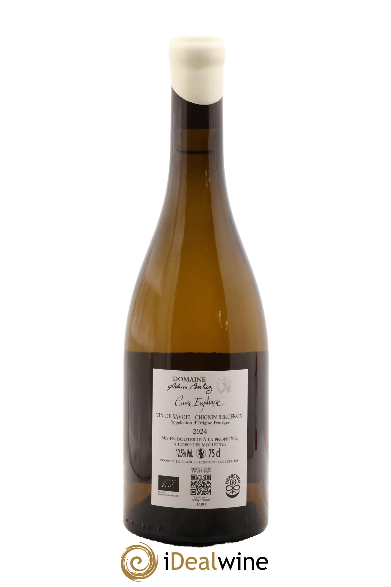 Vin de Savoie Chignin-Bergeron Euphrasie Adrien Berlioz 2024 - Posten von 1 Flasche - 1