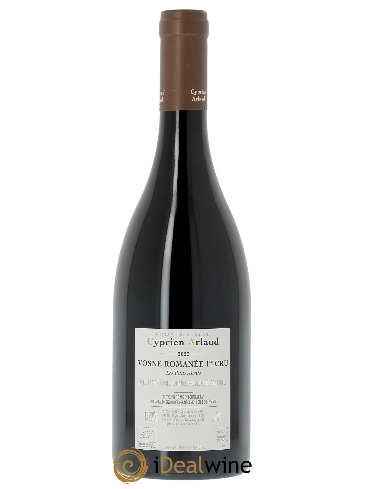 Vosne-Romanée 1er Cru Les Petits Monts Cyprien Arlaud (anciennement A & Arlaud)  2023 - Lot of 1 bottle - 1