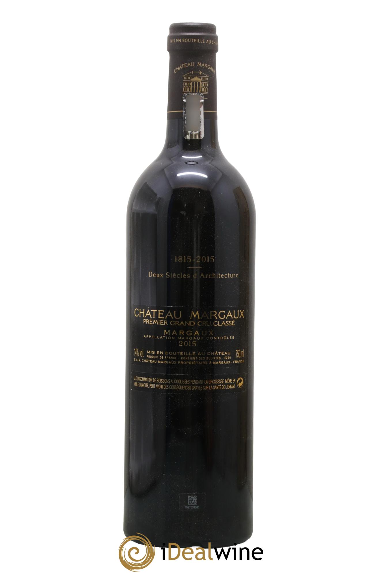 Château Margaux 1er Grand Cru Classé 2015 - Lot de 1 bouteille - 2