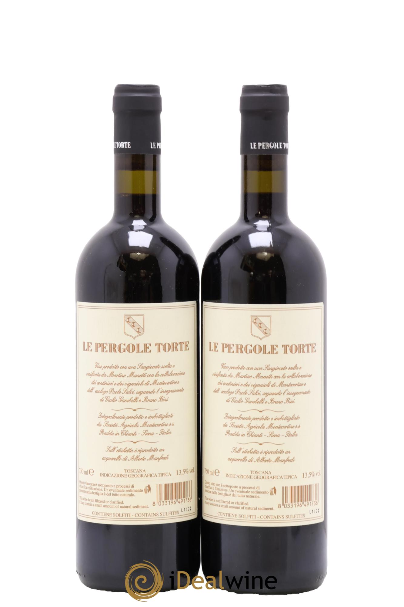 Toscana IGT Montevertine Le Pergole Torte Famille Manetti 2019 - Lot de 2 bouteilles - 1