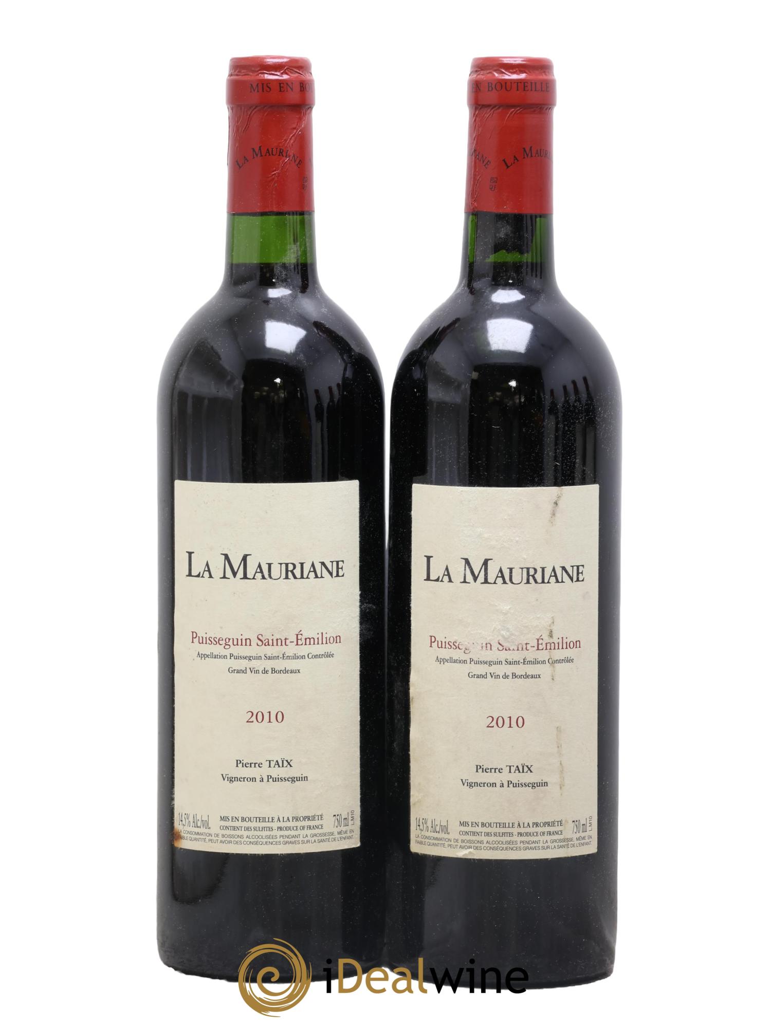 La Mauriane 2010 - Lot of 2 bottles - 0
