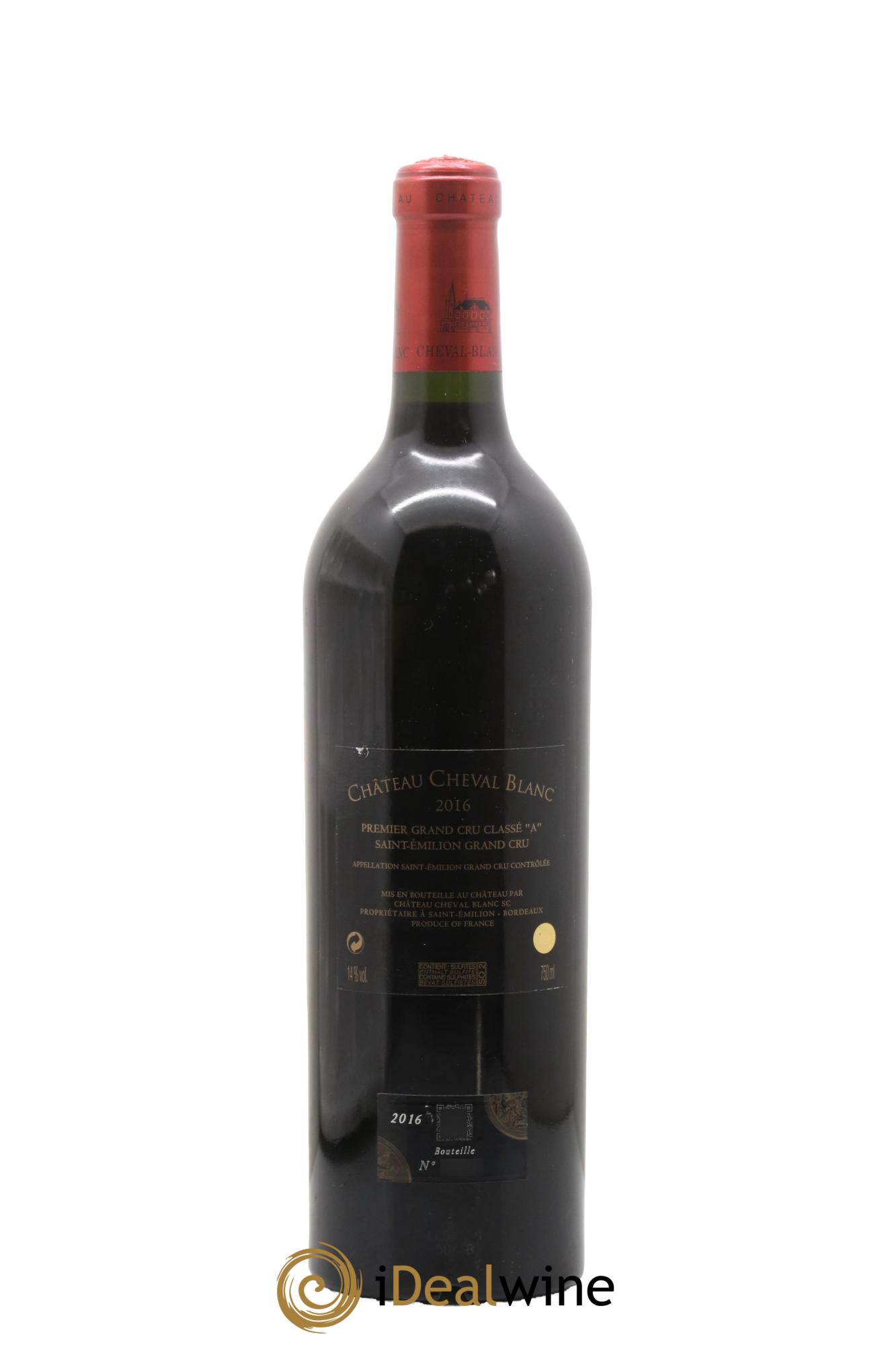 Château Cheval Blanc 1er Grand Cru Classé A 2016 - Lot de 1 bouteille - 1