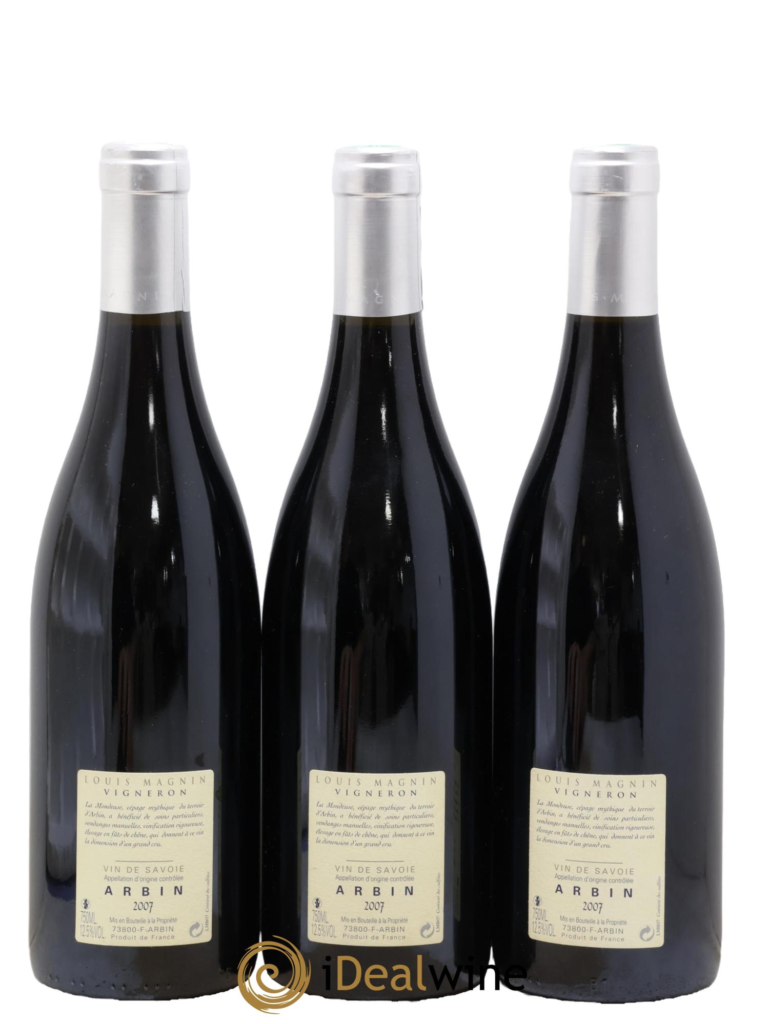 Vin de Savoie Arbin La Brova Louis Magnin 2007 - Posten von 3 Flaschen - 1