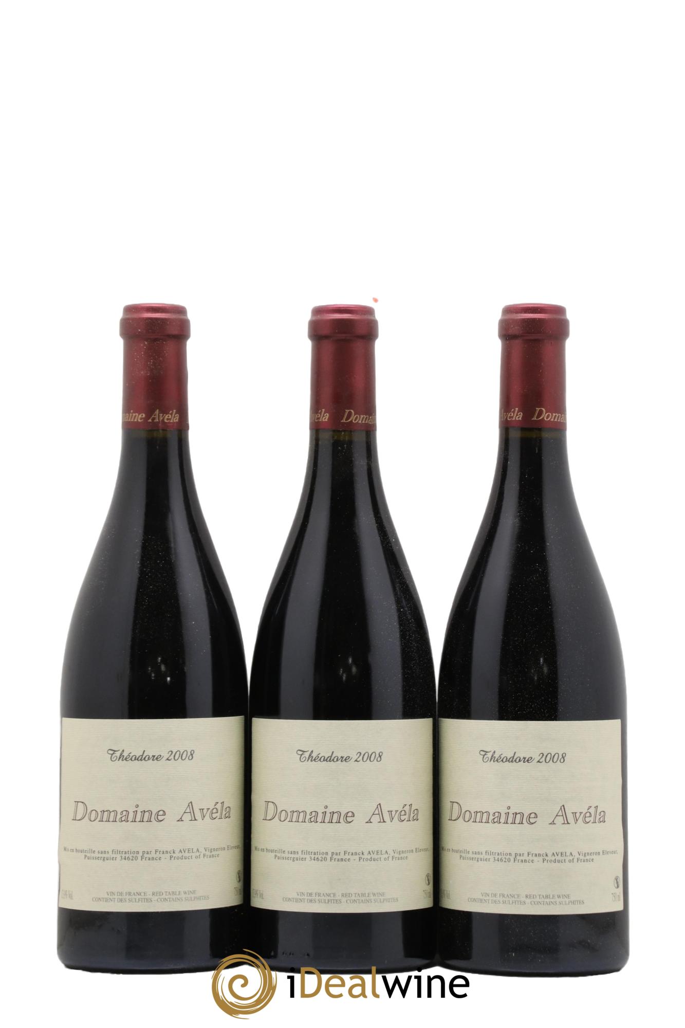 Vin de France Théodore Avéla  2008 - Lot de 6 bouteilles - 1