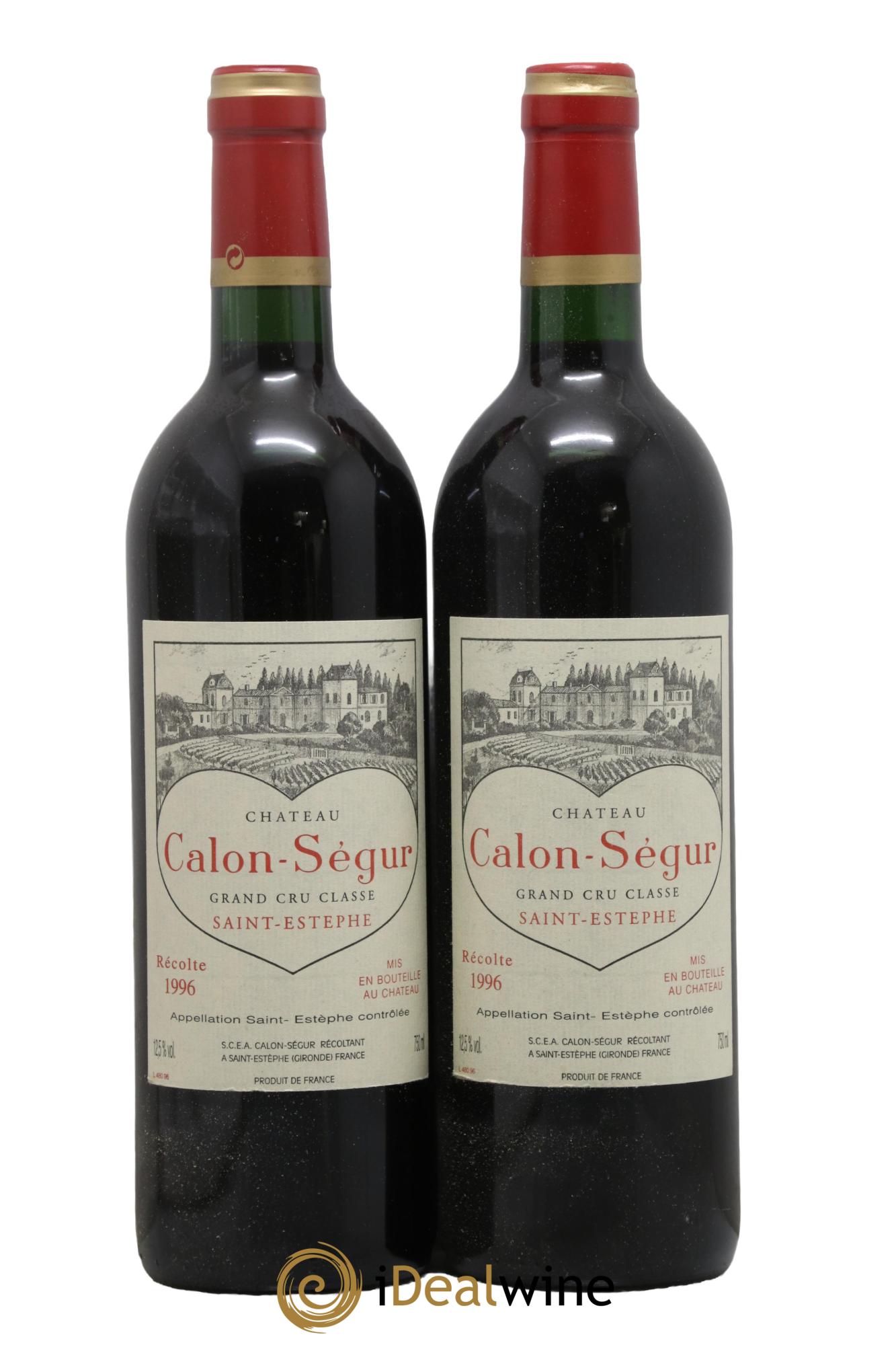 Château Calon Ségur 3ème Grand Cru Classé 1996 - Posten von 2 Flaschen - 0