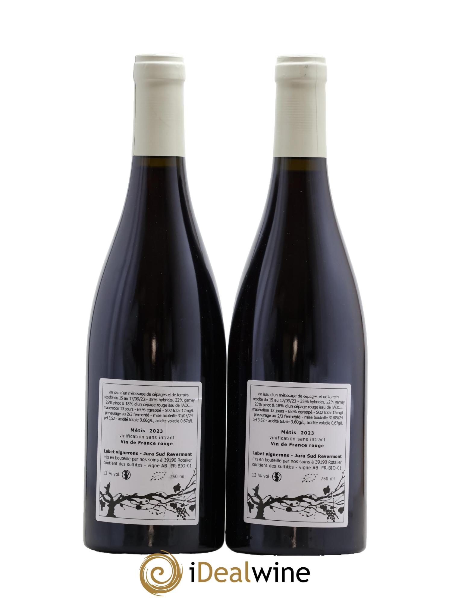 Vin de France Métis Romain - Julien - Charline Labet 2023 - Lot de 2 bouteilles - 1