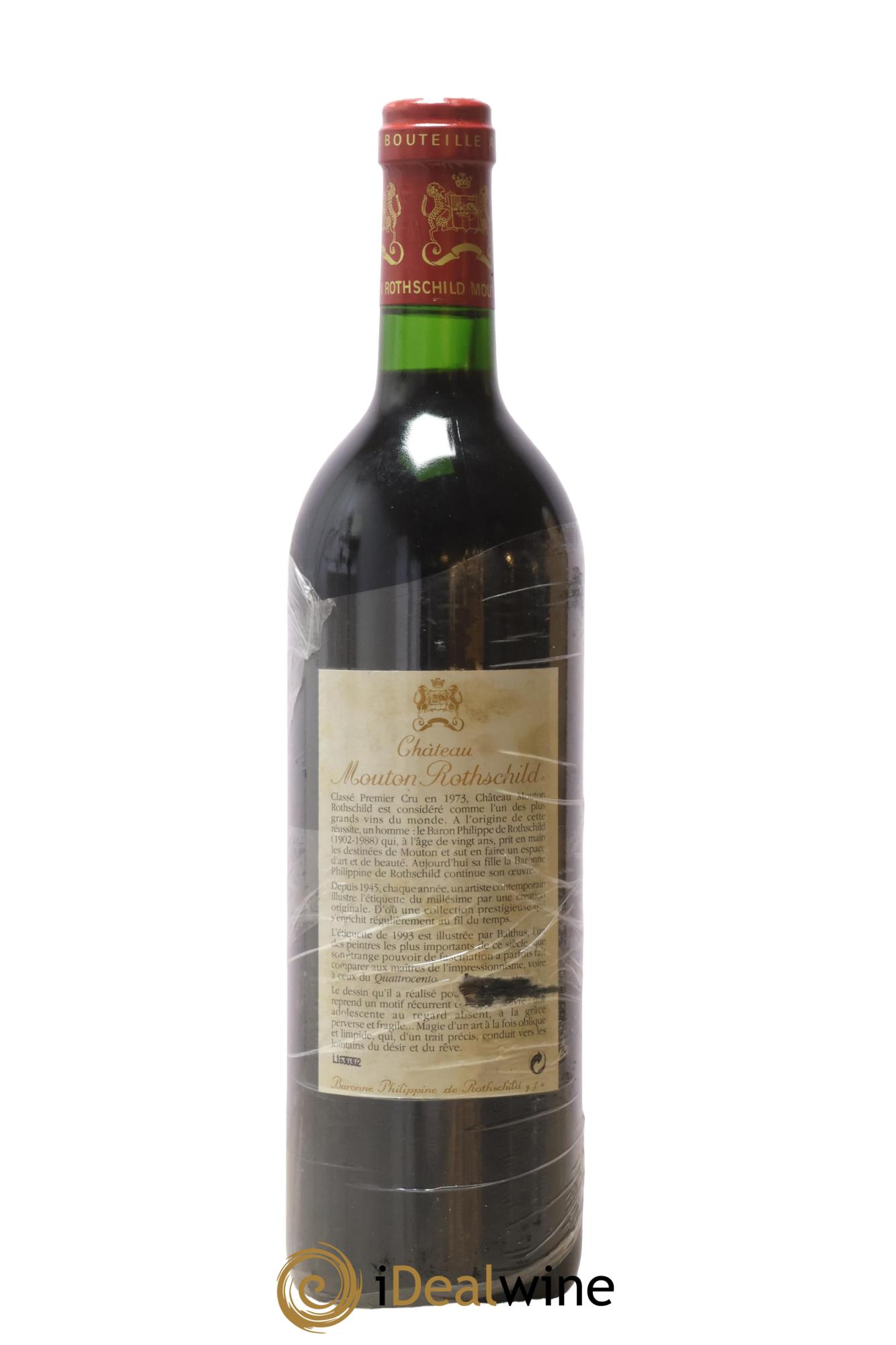 Château Mouton Rothschild 1er Grand Cru Classé 1993 - Posten von 1 Flasche - 1