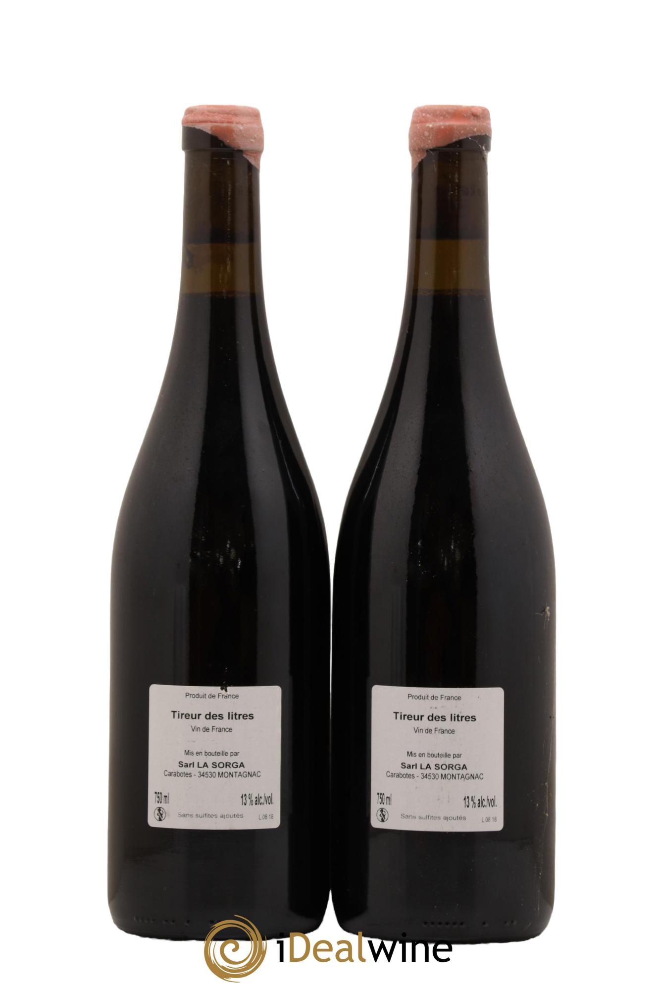 Vin de France Tireur de Litres La Sorga Anthony Tortul 2018 - Lot de 2 bouteilles - 1