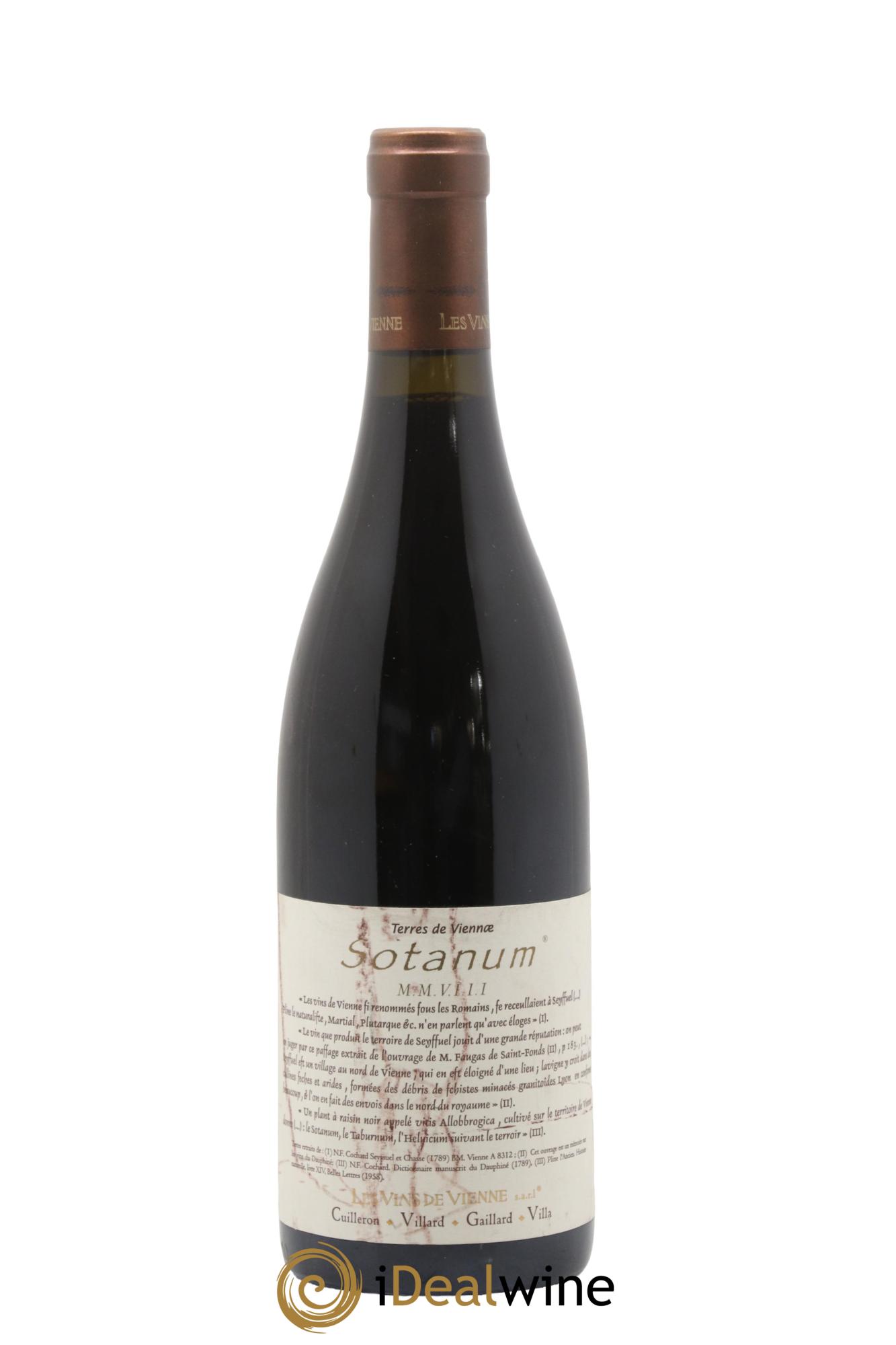 IGP Collines Rhodaniennes Sotanum Les Vins de Vienne 2008 - Lot of 1 bottle - 0