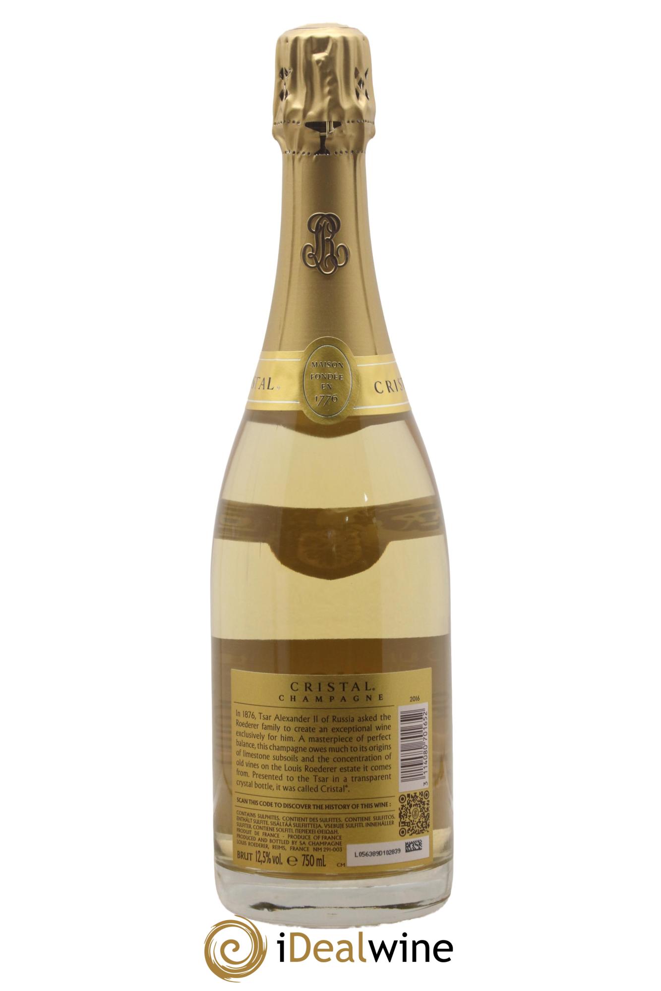 Cristal Louis Roederer 2016 - Lot of 1 bottle - 1