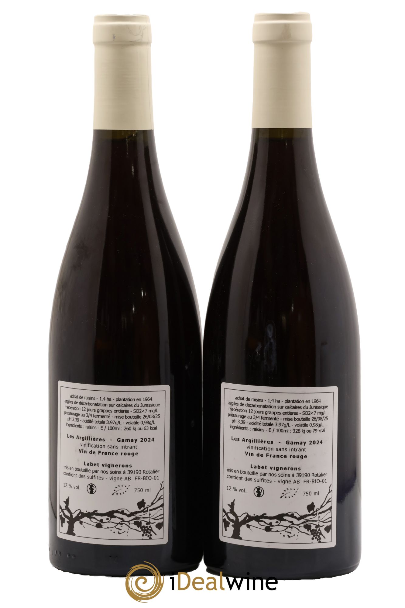 Vin de France Gamay Les Argillières Labet 2024 - Lot de 2 bouteilles - 1