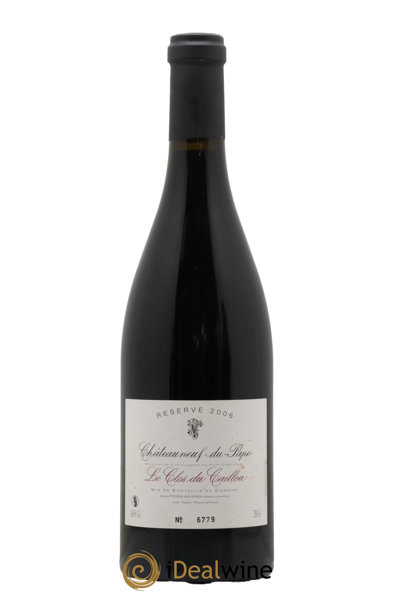 Châteauneuf-du-Pape Domaine Le Clos du Caillou Réserve Sylvie Vacheron 2006 - Lot de 1 bouteille - 0