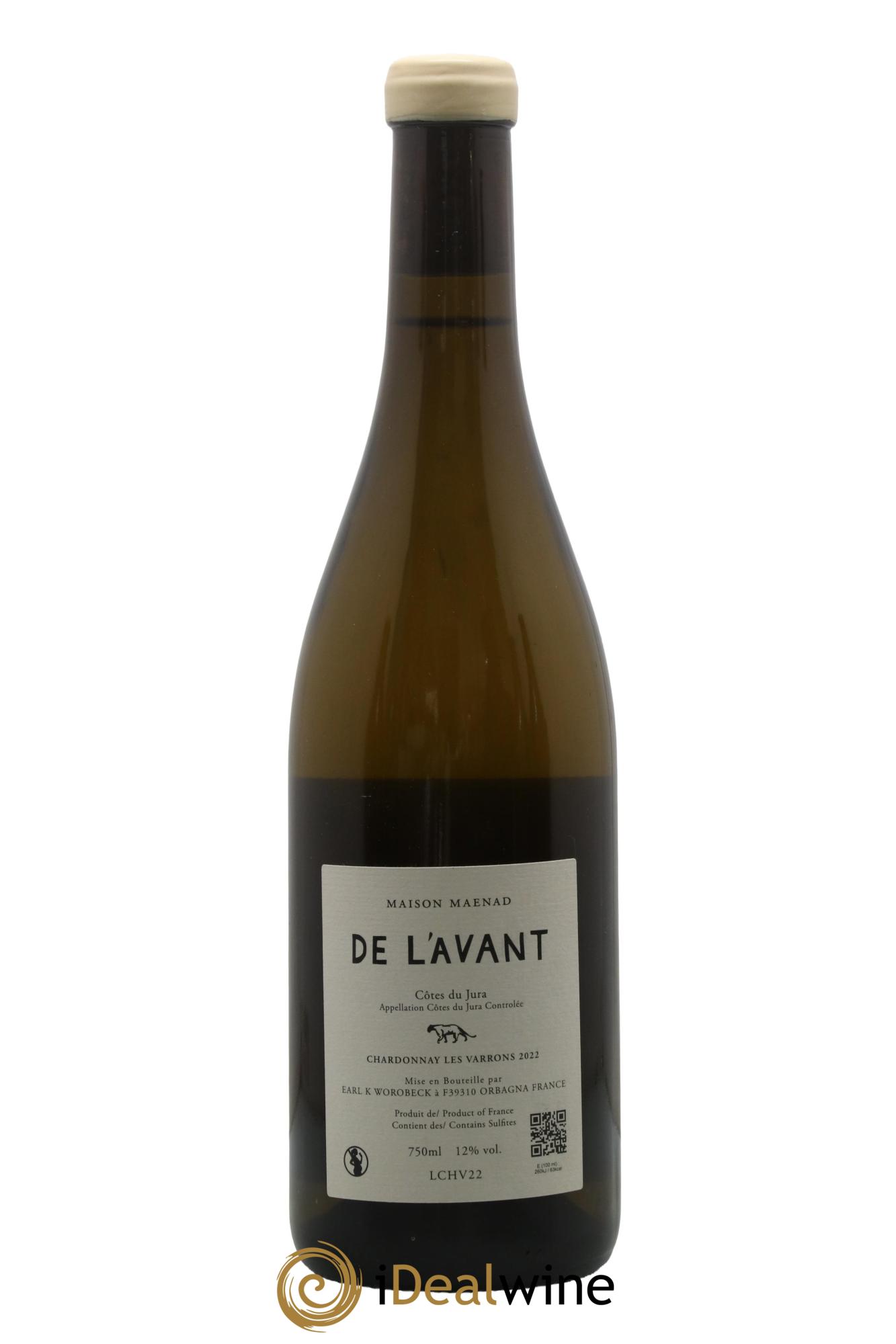 Côtes du Jura De l'Avant Les Varrons Katie Worobeck Maison Maenad 2022 - Lot de 1 bouteille - 1