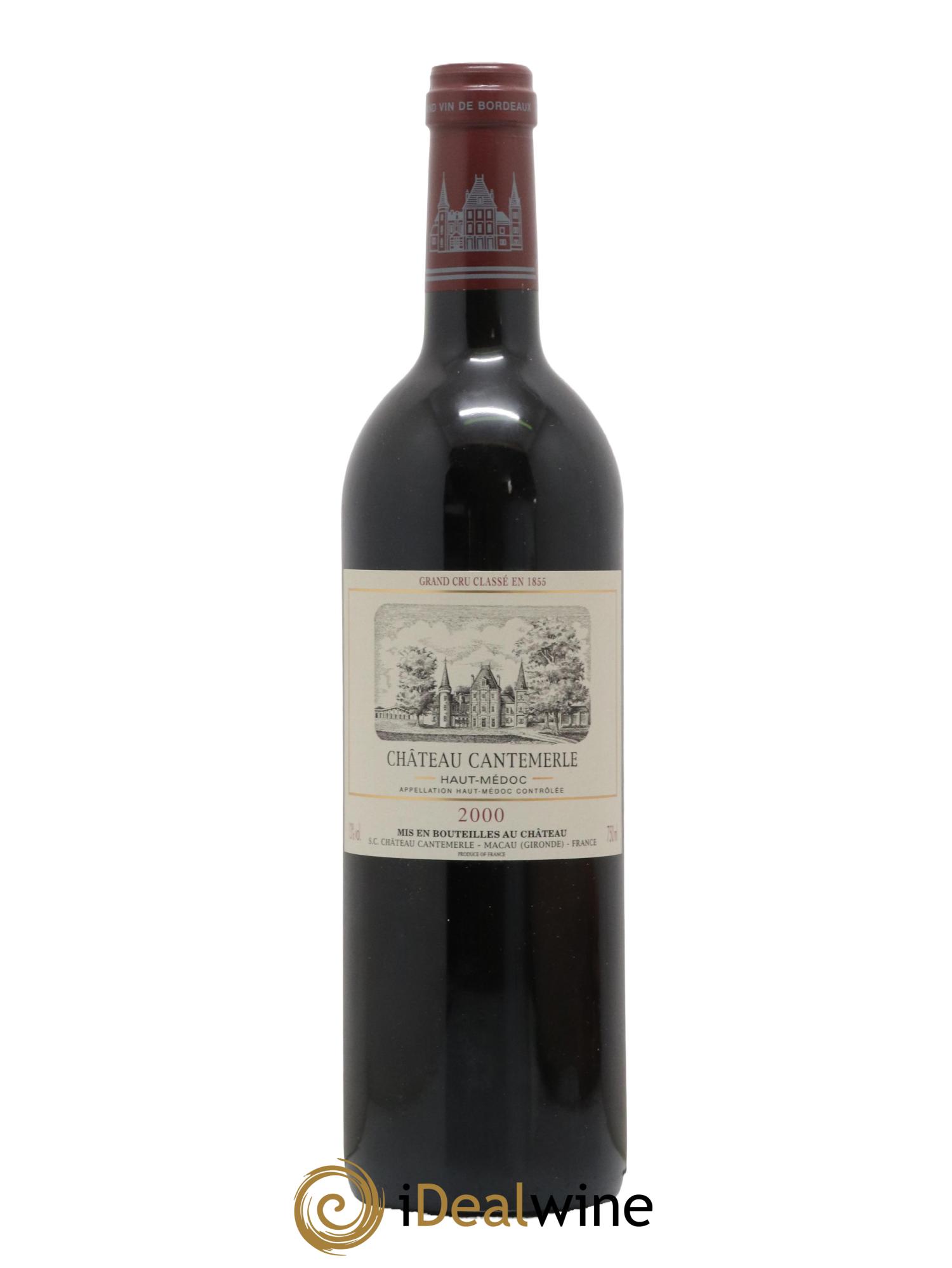Château Cantemerle 5ème Grand Cru Classé 2000 - Lot de 1 bouteille - 0