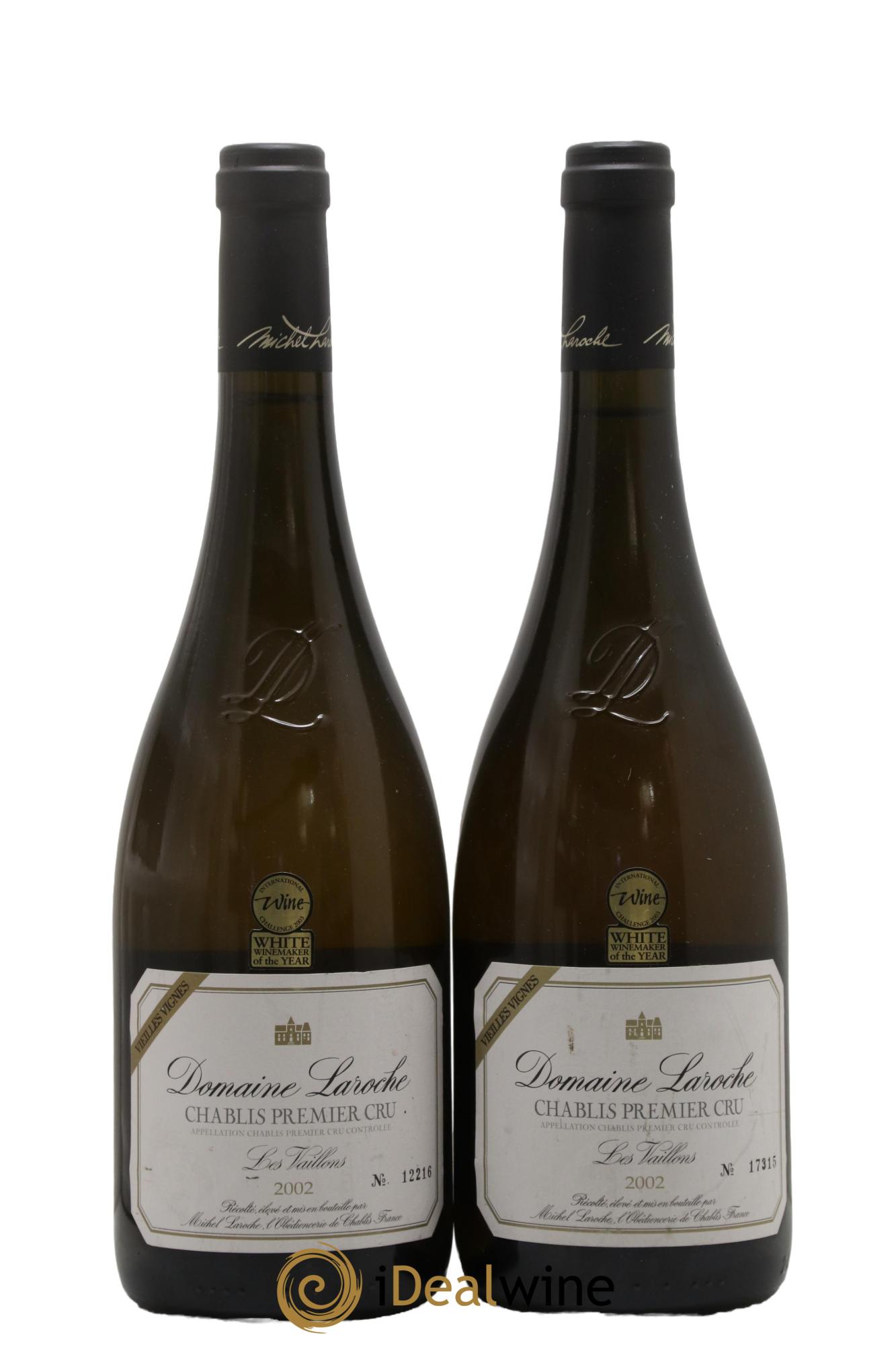 Chablis 1er Cru Vaillons Laroche (Domaine) 2002 - Lot de 2 bouteilles - 0