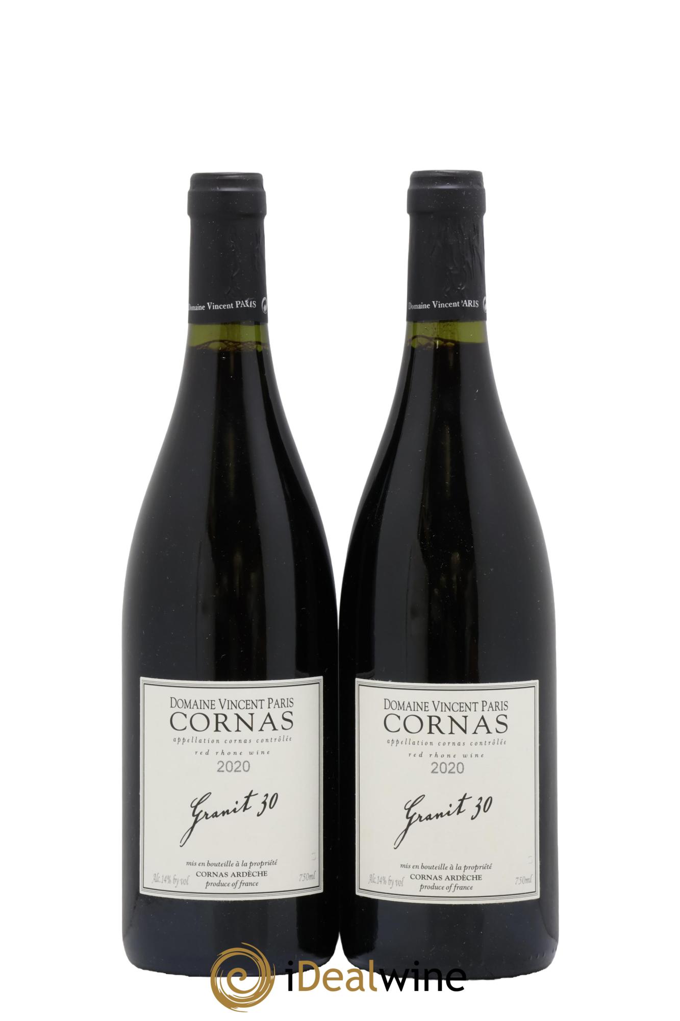 Cornas Granit 30 Vincent Paris 2020 - Posten von 2 Flaschen - 0