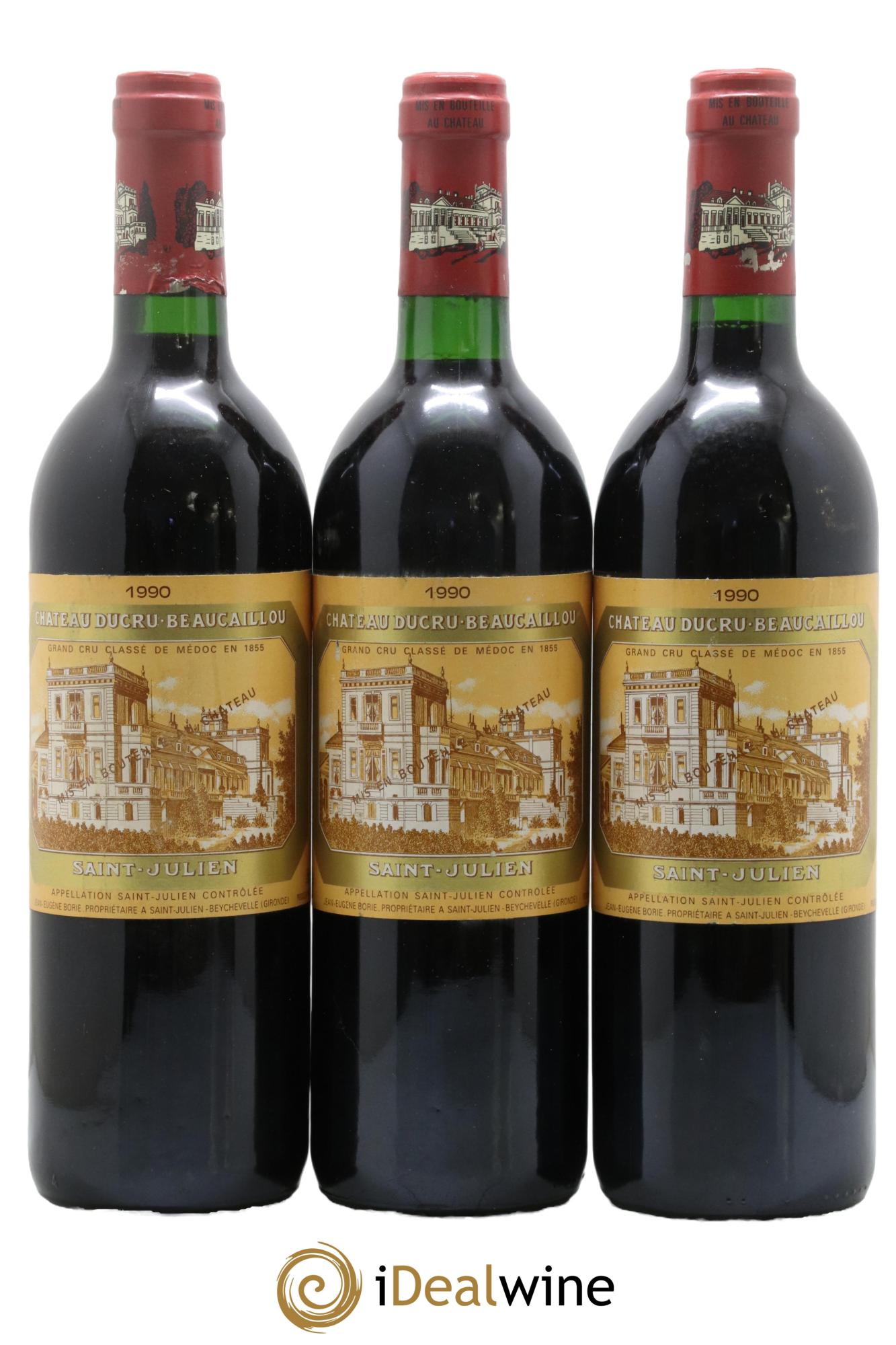 Château Ducru Beaucaillou 2ème Grand Cru Classé 1990 - Lot of 3 bottles - 0