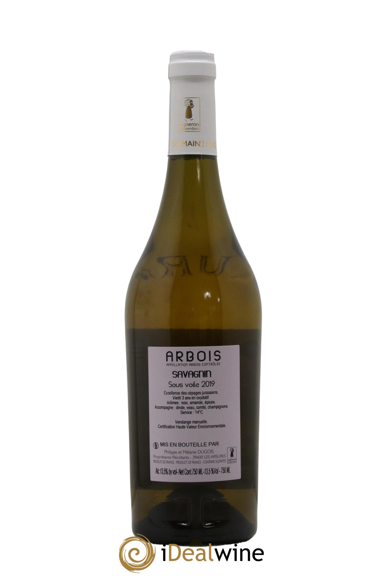 Arbois Savagnin sous Voile Domaine Dugois 2019 - Lot de 1 bouteille - 1