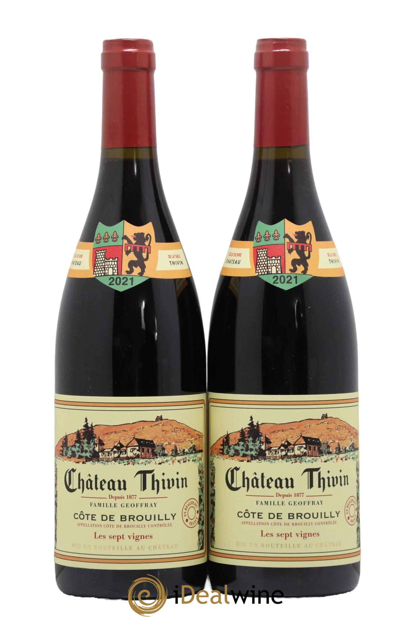 Côte de Brouilly Les 7 Vignes Château Thivin 2021 - Lot de 2 bouteilles - 0