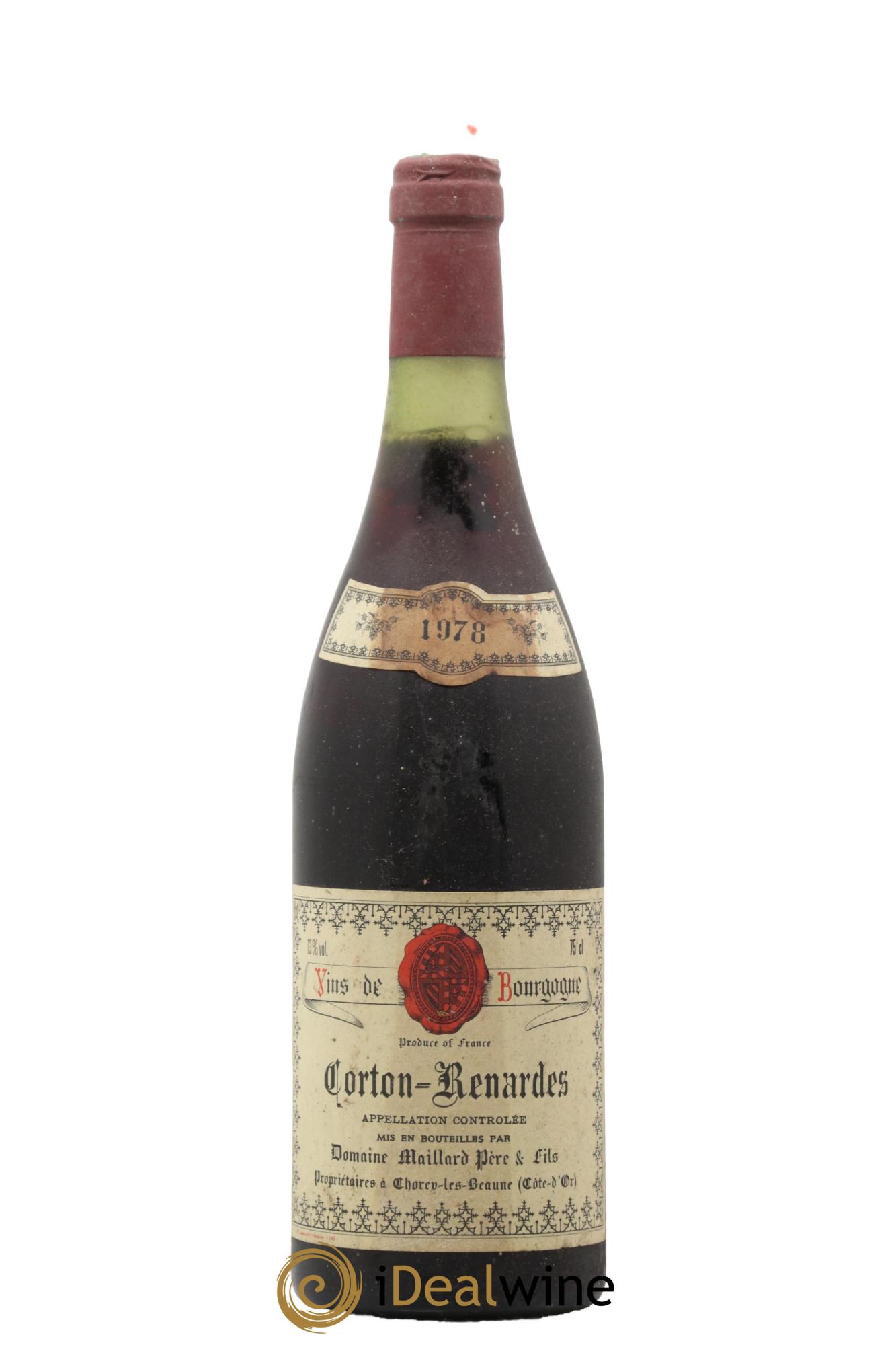 Corton Grand Cru Les Renardes Maillard et Fils (Domaine) 1978 - Lotto di 1 bottiglia - 0