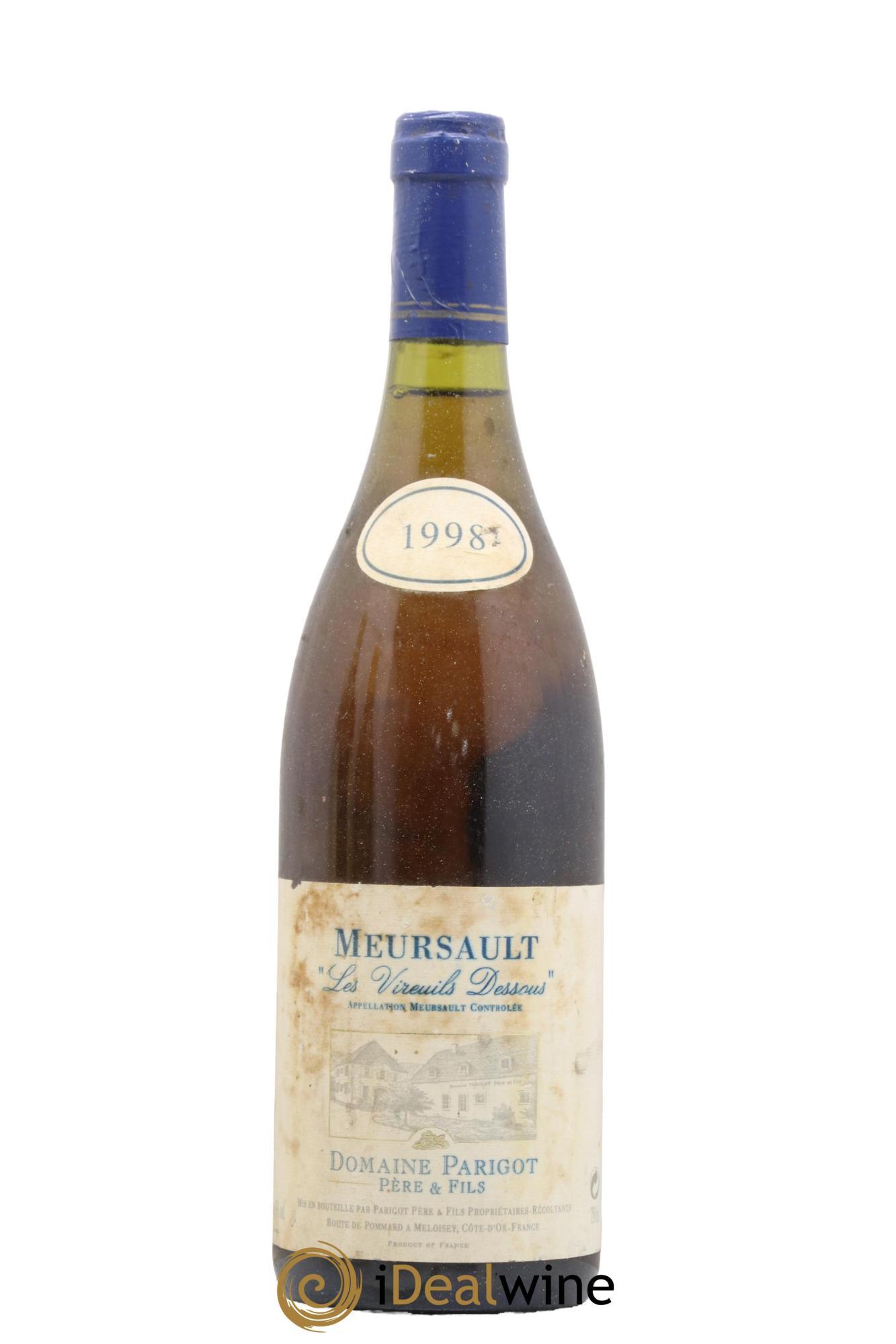 Meursault Les Vireuils Dessous Domaine Parigot 1998 - Lot de 1 bouteille - 0
