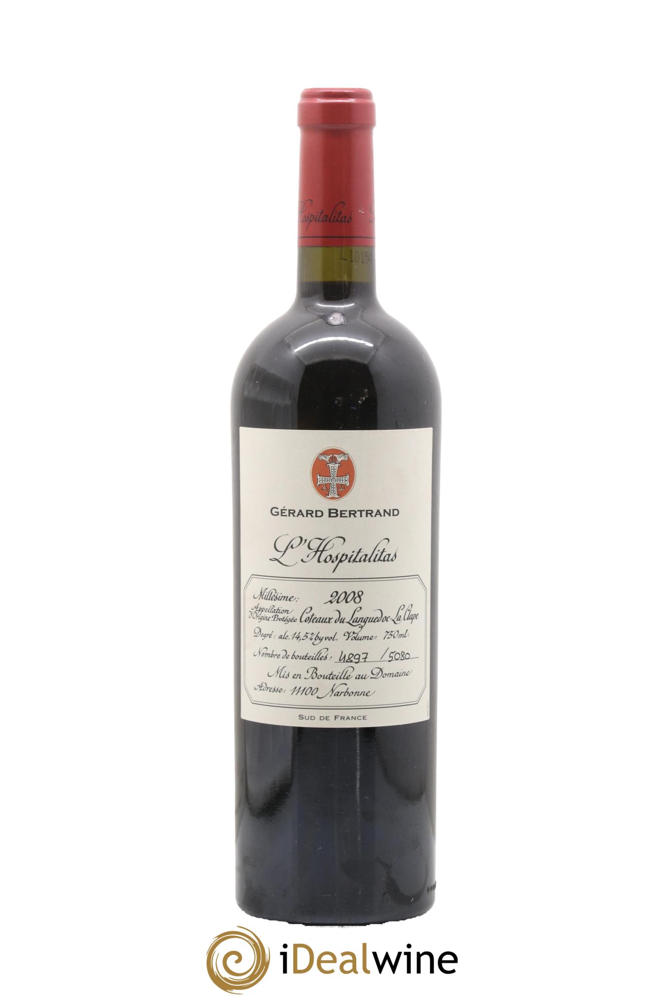 La Clape L'Hospitalitas Gérard Bertrand 2008 - Lot de 1 bouteille - 0