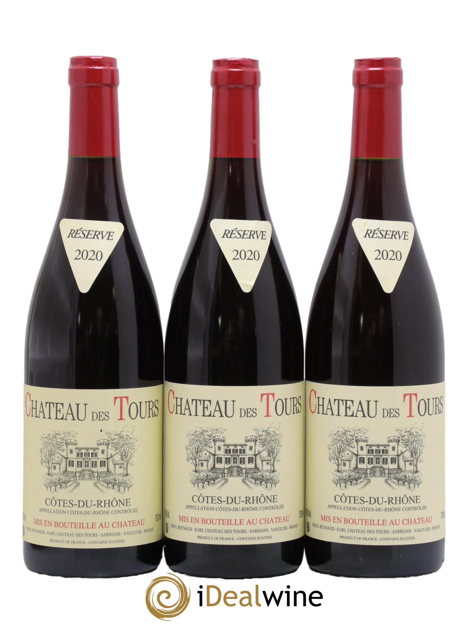 Côtes-du-Rhône Château des Tours Emmanuel Reynaud 2020 - Lot of 3 bottles - 0