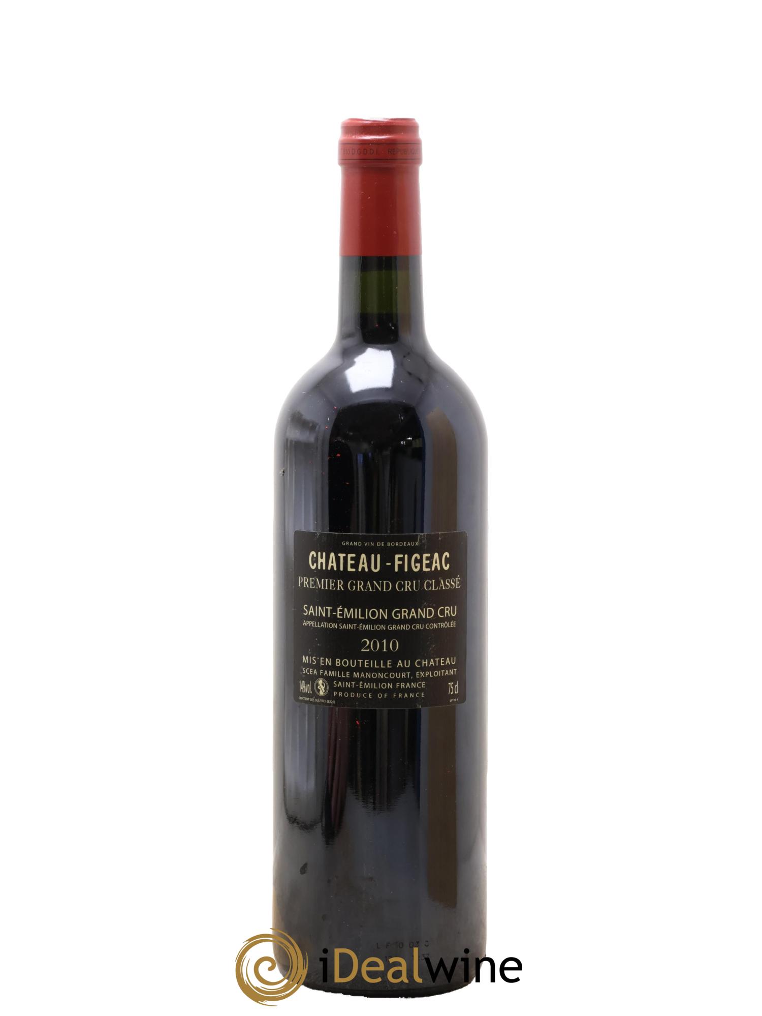 Château Figeac 1er Grand Cru Classé A 2010 - Lotto di 1 bottiglia - 2