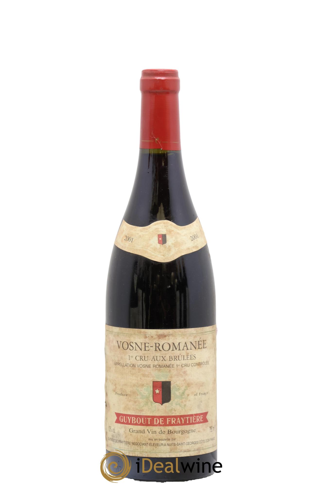 Vosne-Romanée 1er Cru Aux brulées guybout de la Fraytiere 2001 - Lot de 1 bouteille - 0