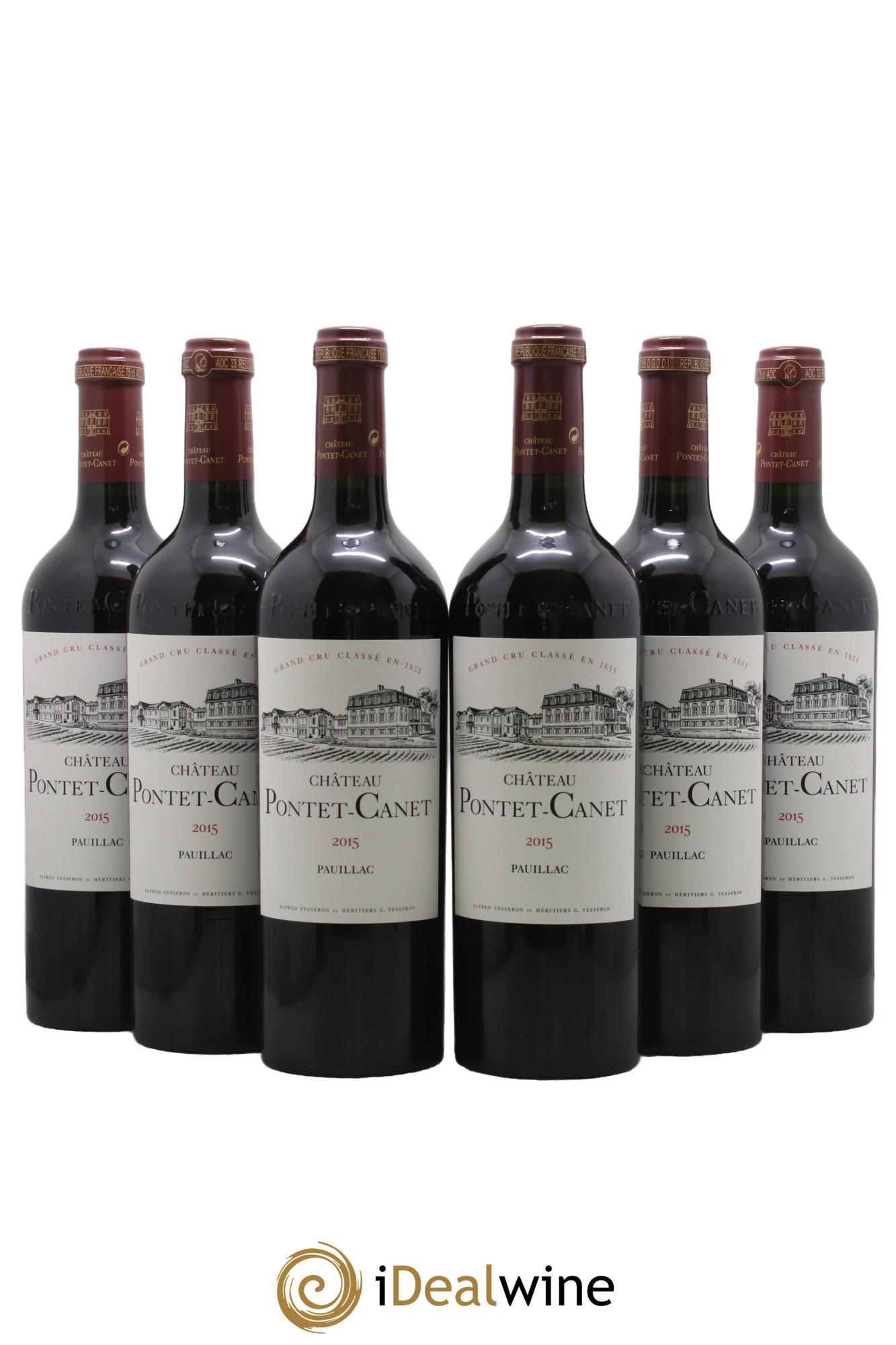 Château Pontet Canet 5ème Grand Cru Classé 2015 - Posten von 6 Flaschen - 0