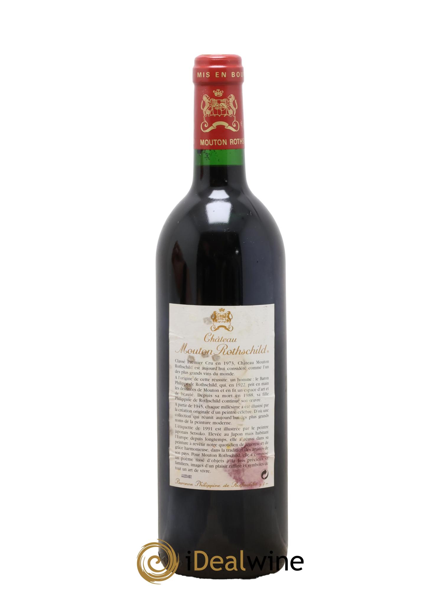 Château Mouton Rothschild 1er Grand Cru Classé 1991 - Lot of 1 bottle - 1