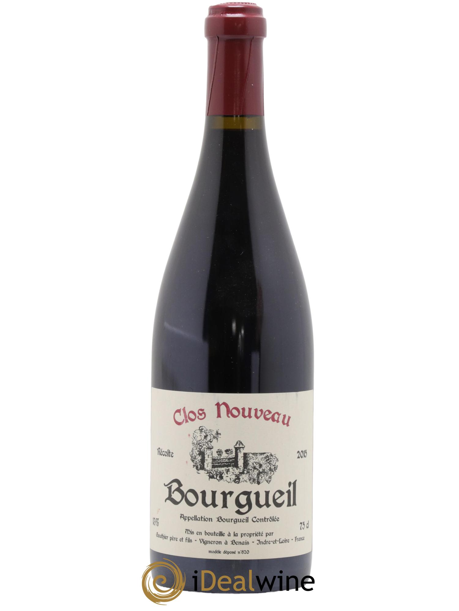 Bourgueil Clos Nouveau Domaine du Bel Air 2015 - Lot de 1 bouteille - 0