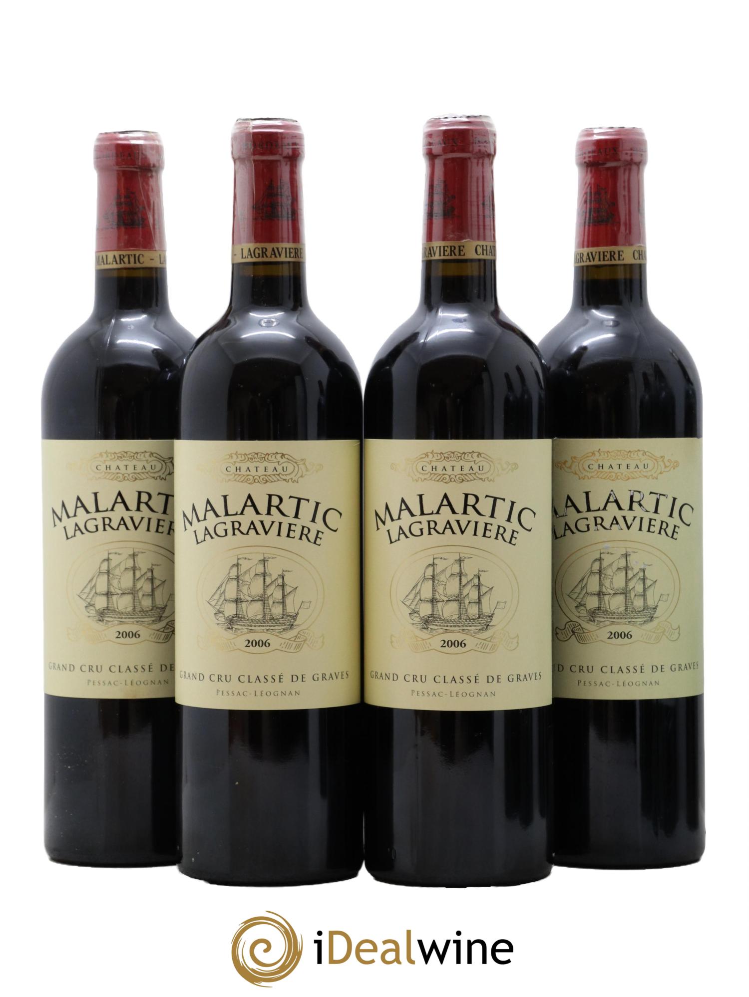 Château Malartic-Lagravière Cru Classé de Graves 2006 - Lot de 4 bouteilles - 0