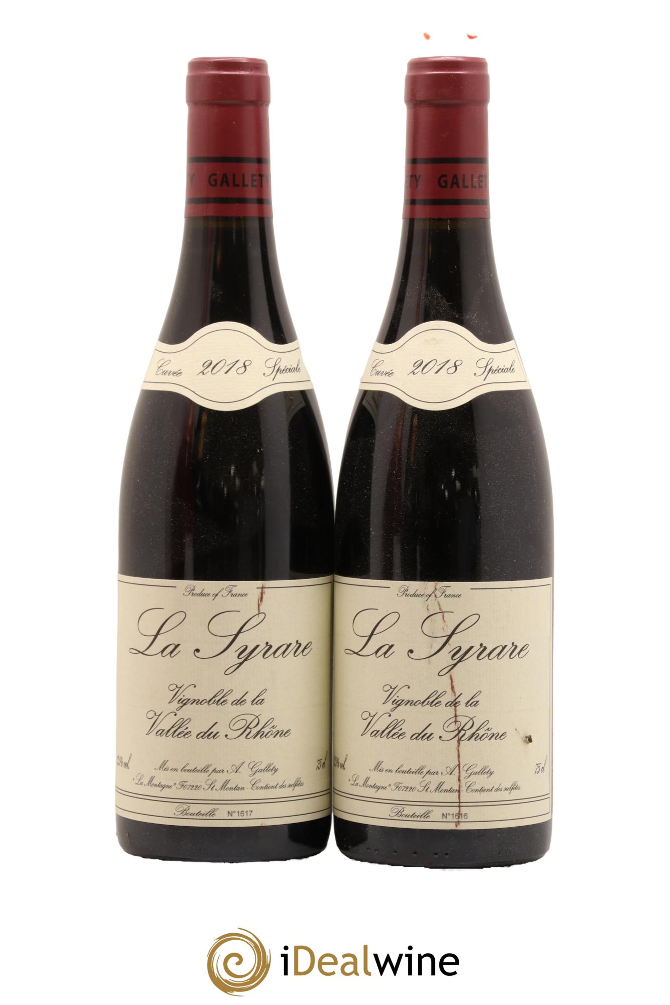 Côtes du Vivarais La Syrare Gallety (Domaine) 2018 - Lot de 2 bouteilles - 0