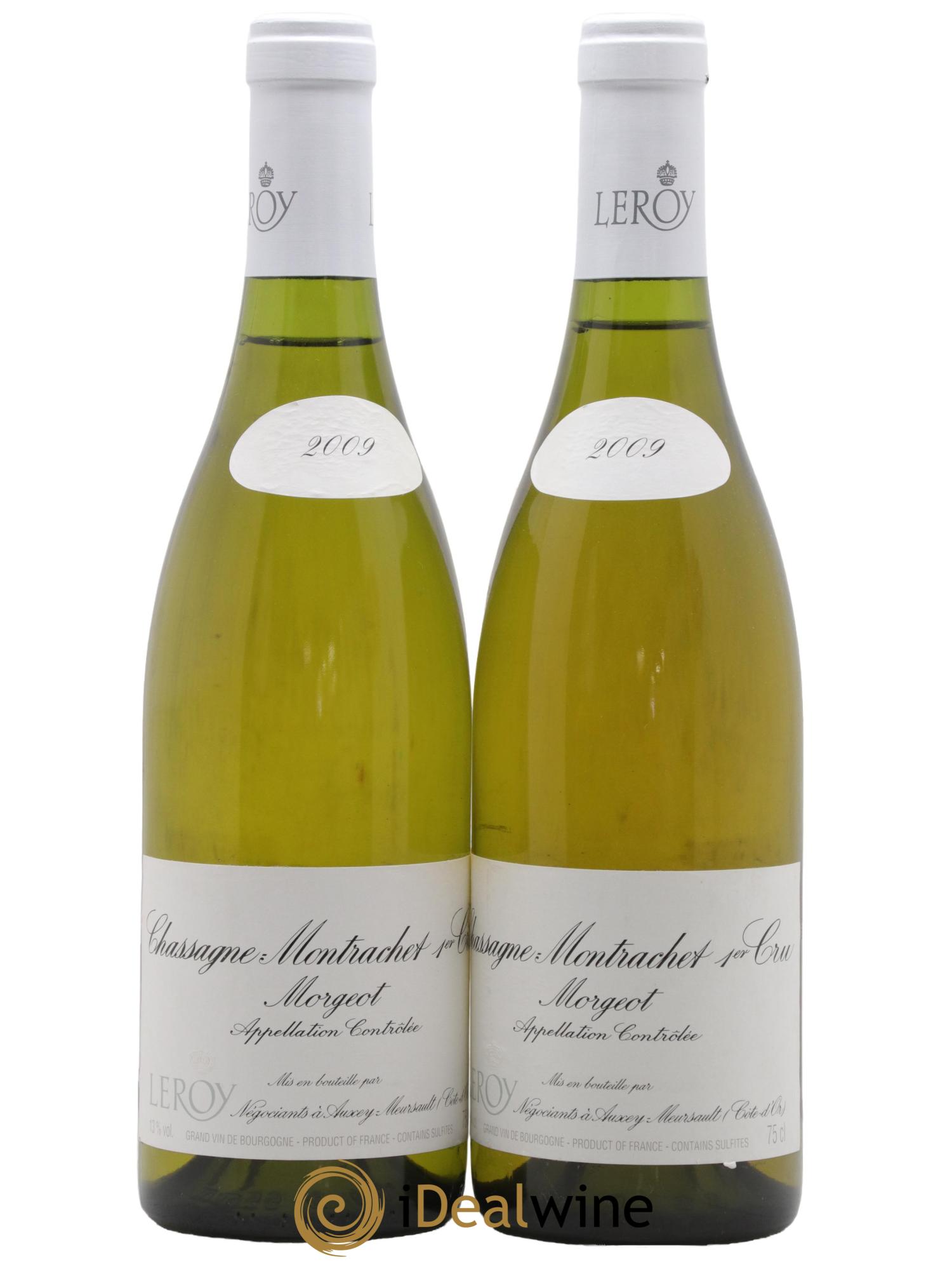 Chassagne-Montrachet 1er Cru Morgeot Leroy SA 2009 - Lot of 2 bottles - 0