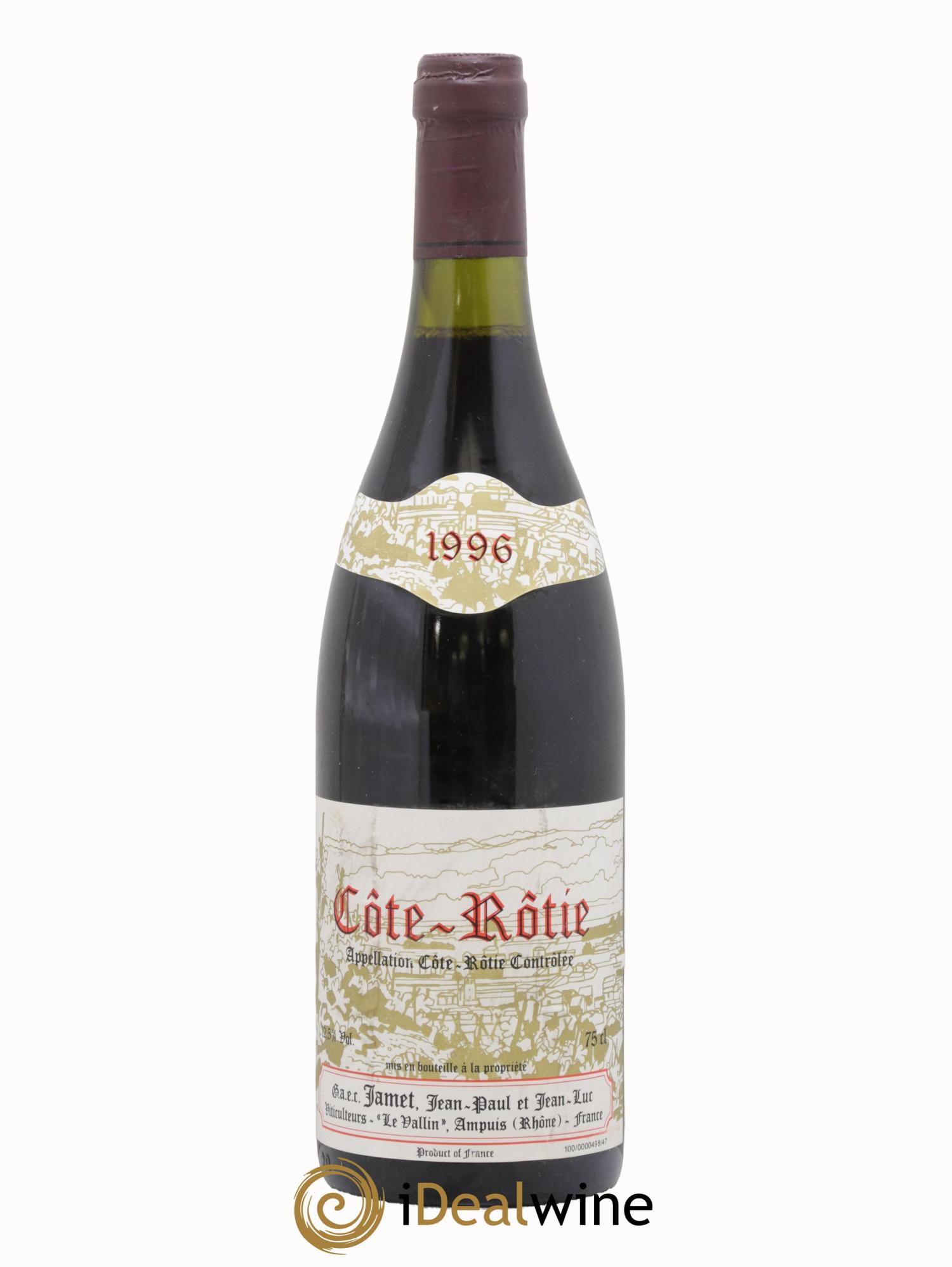Côte-Rôtie Jamet (Domaine) 1996 - Lot de 1 bouteille - 0