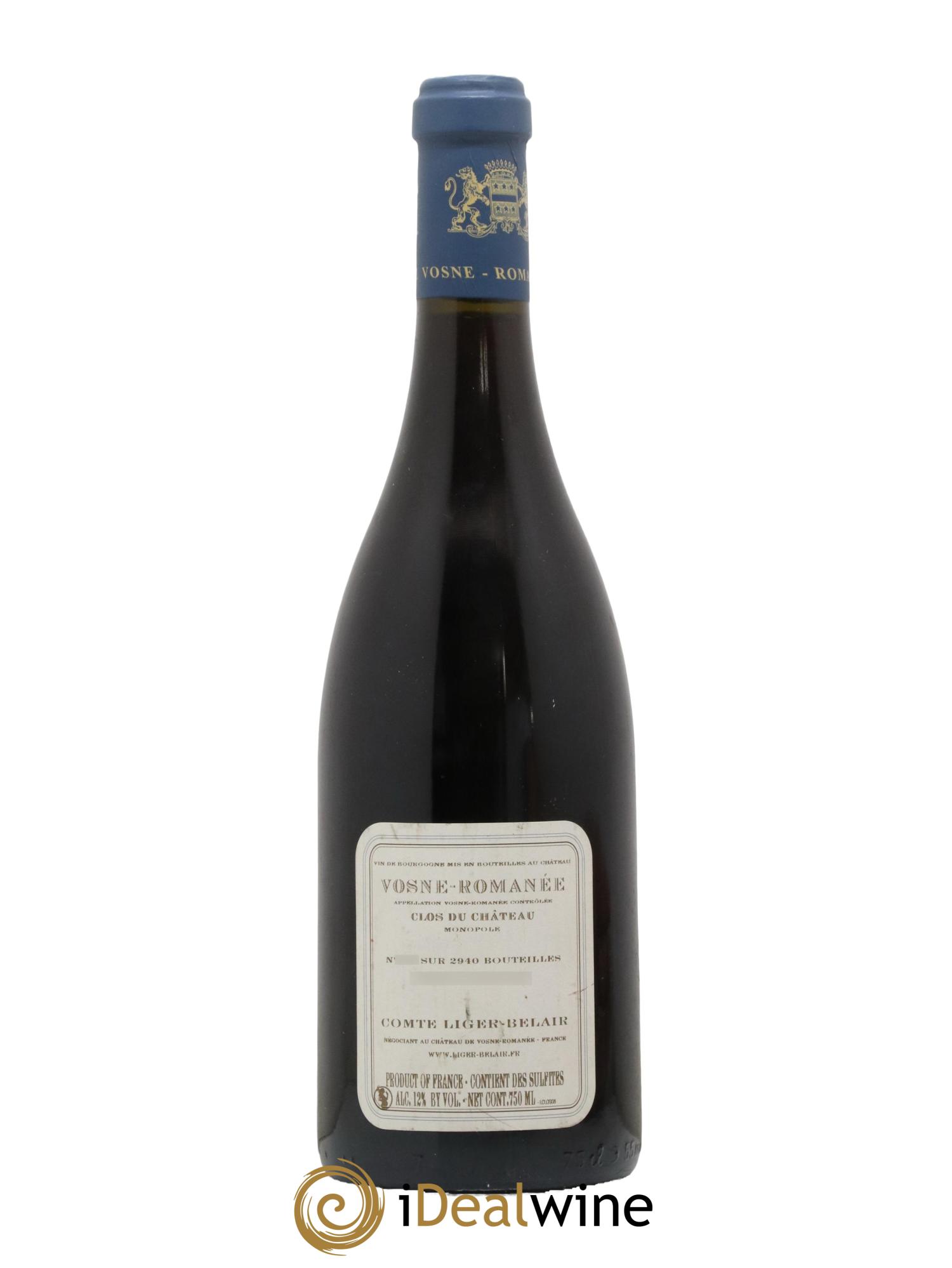 Vosne-Romanée Clos du Château Comte Liger-Belair (Domaine du) 2008 - Lot of 1 bottle - 1