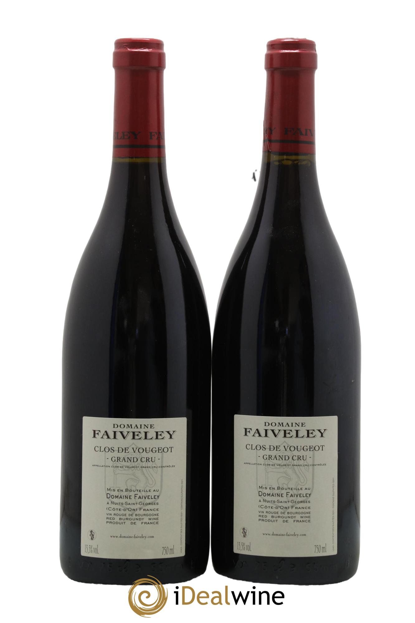 Clos de Vougeot Grand Cru Faiveley  2001 - Lot de 2 bouteilles - 1