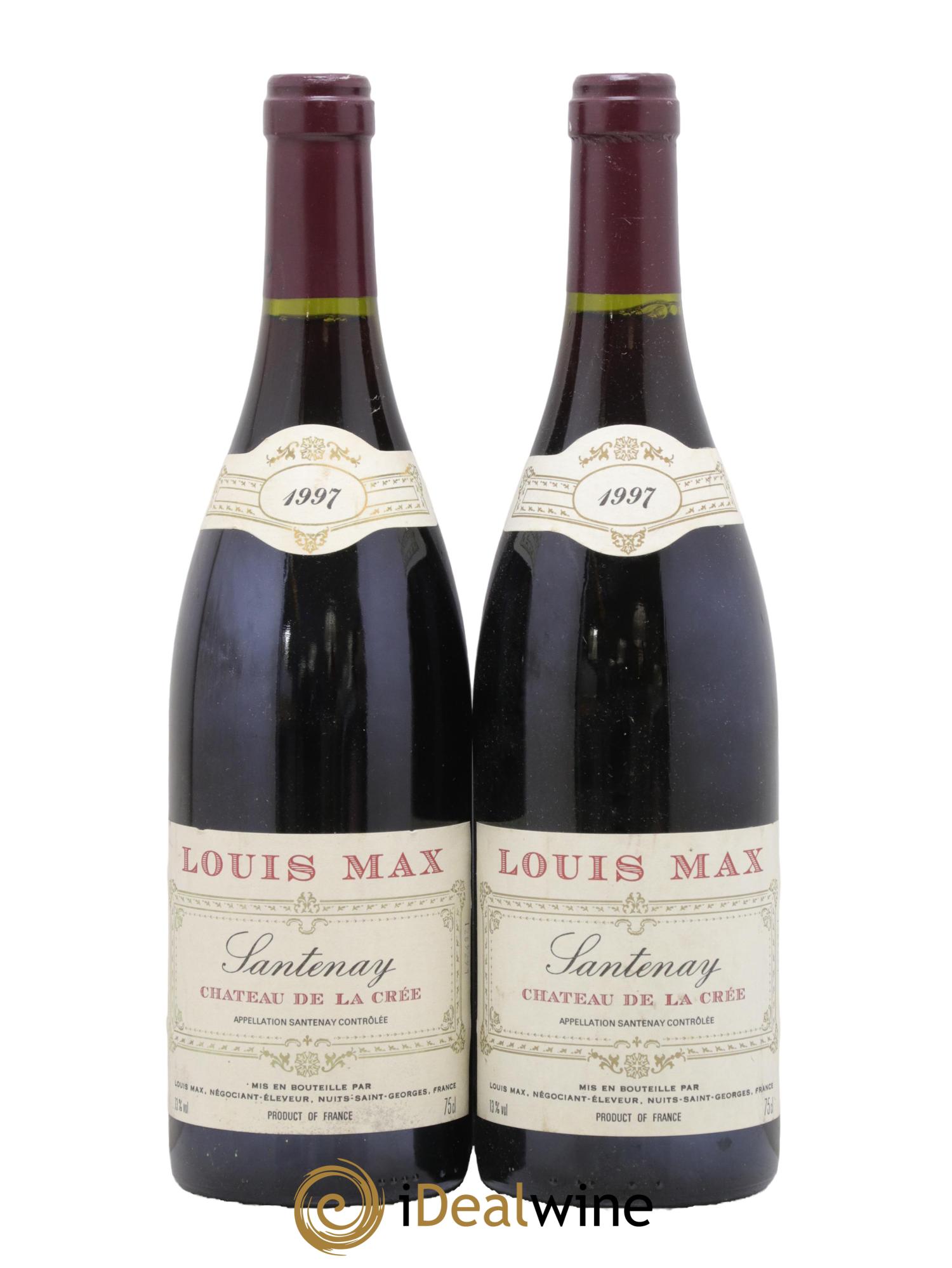 Santenay Château De La Crée Louis Max 1997 - Lot de 2 bouteilles - 0