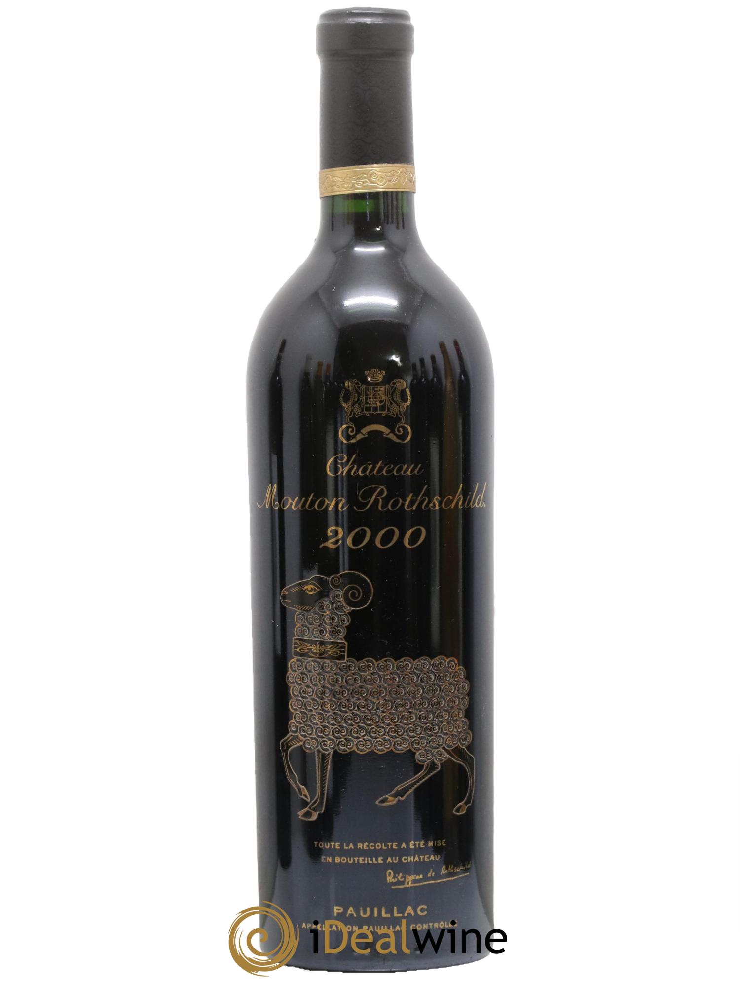 Château Mouton Rothschild 1er Grand Cru Classé 2000 - Lot de 1 bouteille - 0