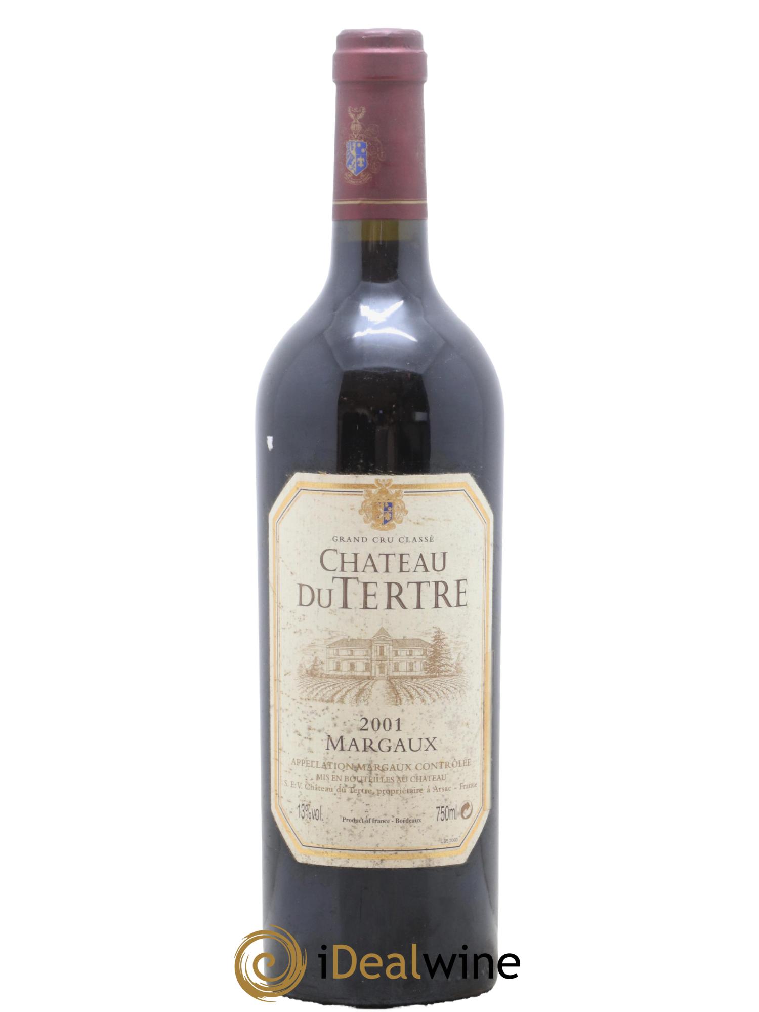 Château du Tertre 5ème Grand Cru Classé 2001 - Lot de 1 bouteille - 0
