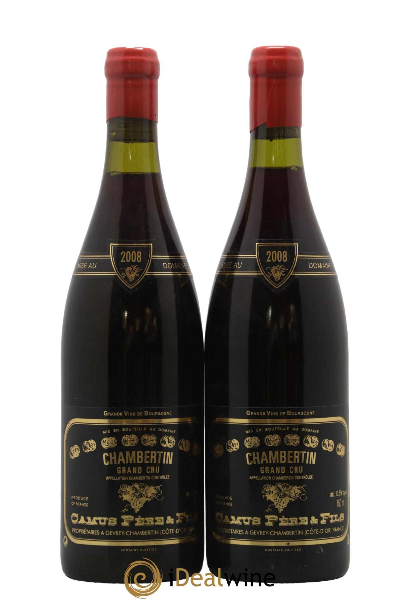 Chambertin Grand Cru Camus Père et Fils (Domaine) 2008 - Lot of 2 bottles - 0