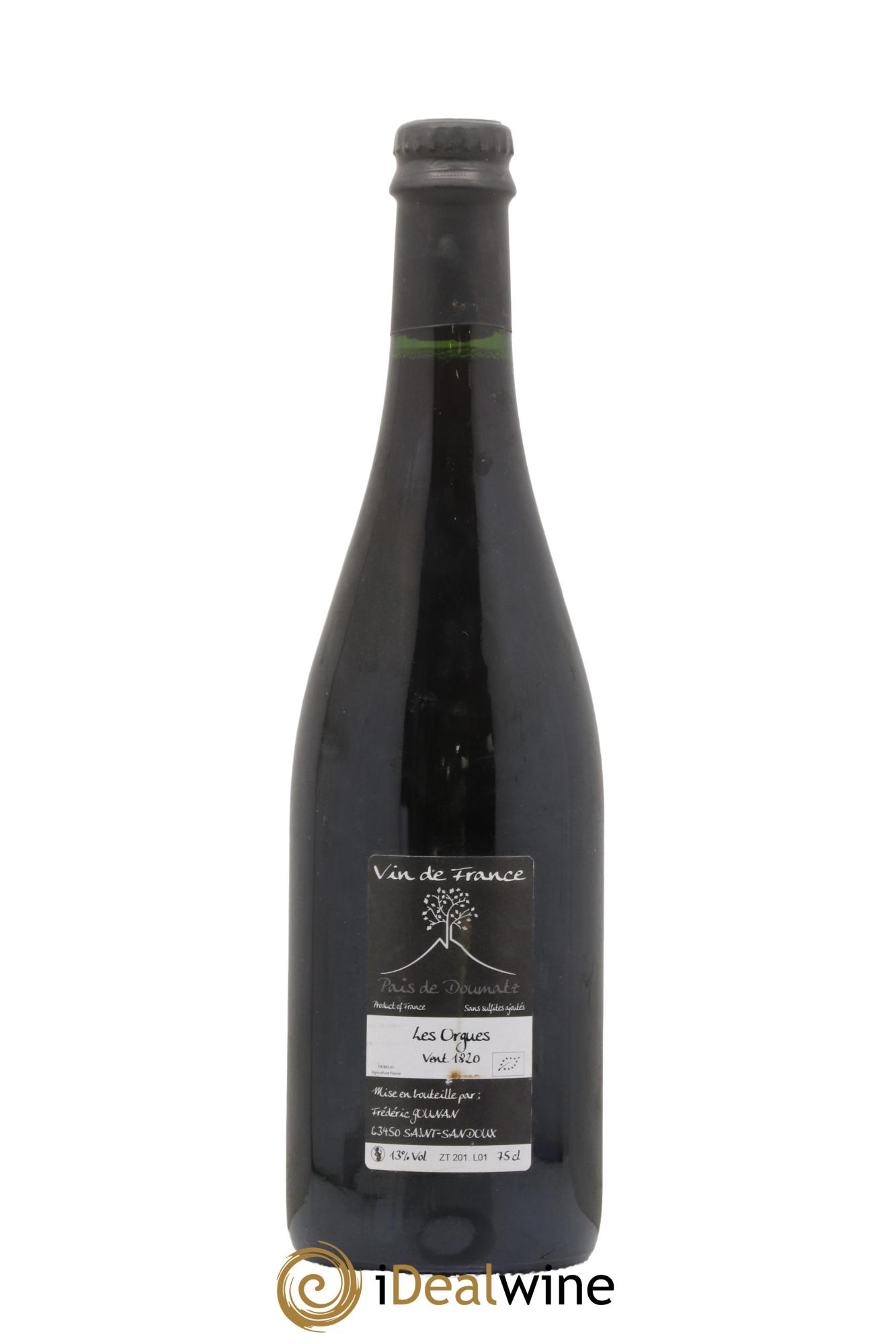 Vin de France Les Orgues Vignoble de l'Arbre Blanc 2018 - Lot de 1 bouteille - 1