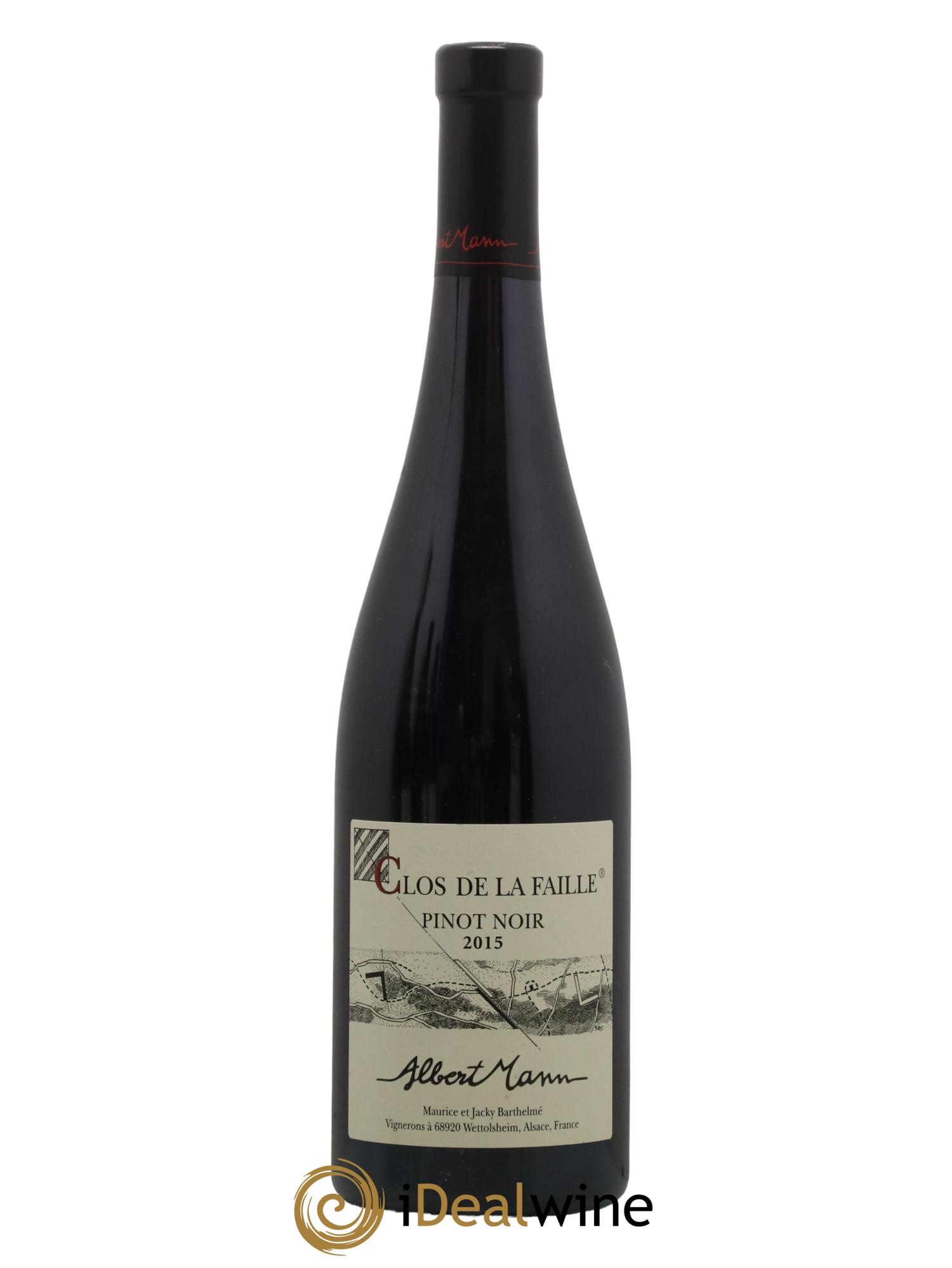 Alsace Pinot Noir Clos de la Faille Albert Mann 2015 - Lot de 1 bouteille - 0