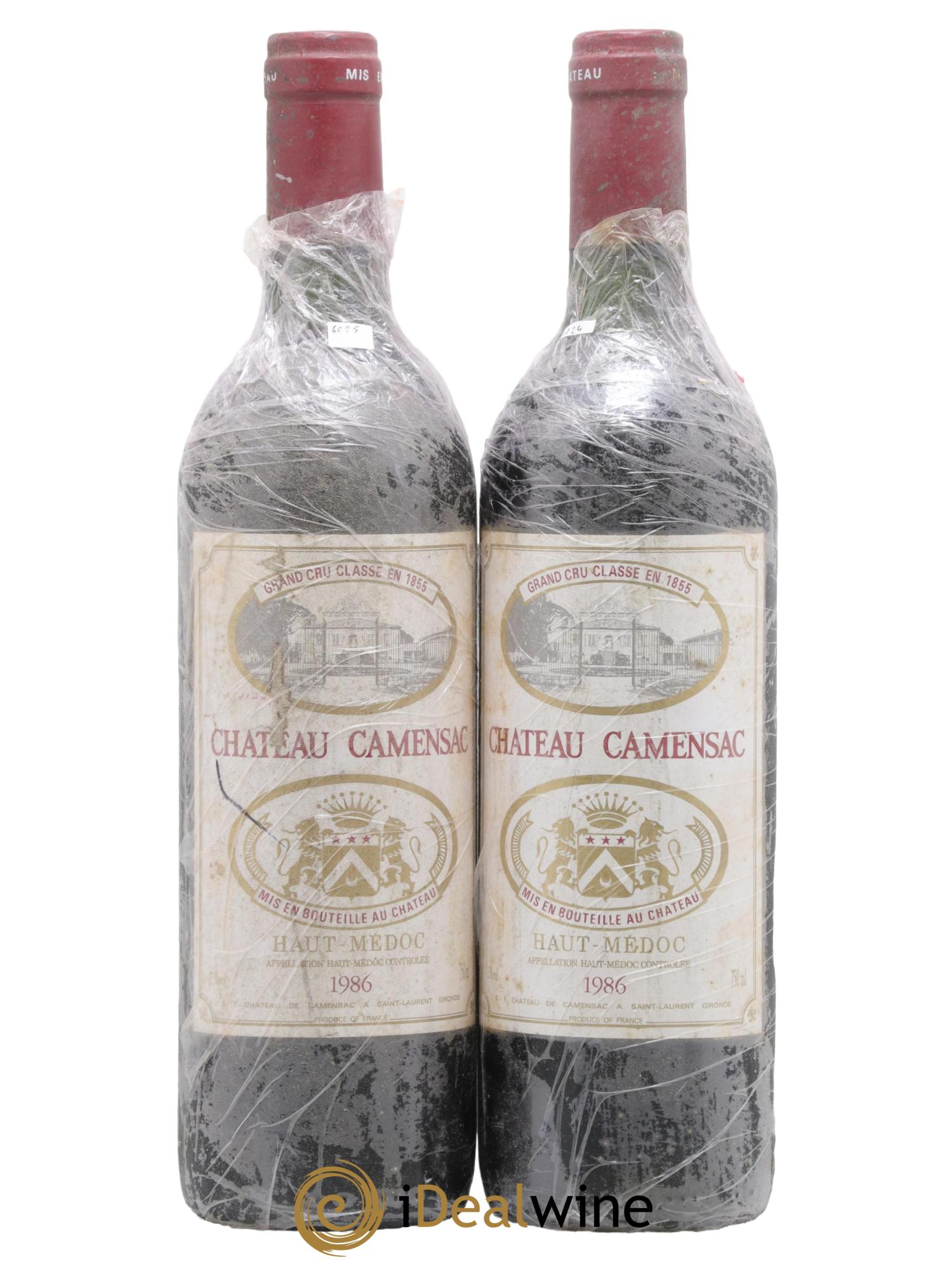 Château Camensac 5ème Grand Cru Classé 1982 - Lotto di 2 bottiglie - 0