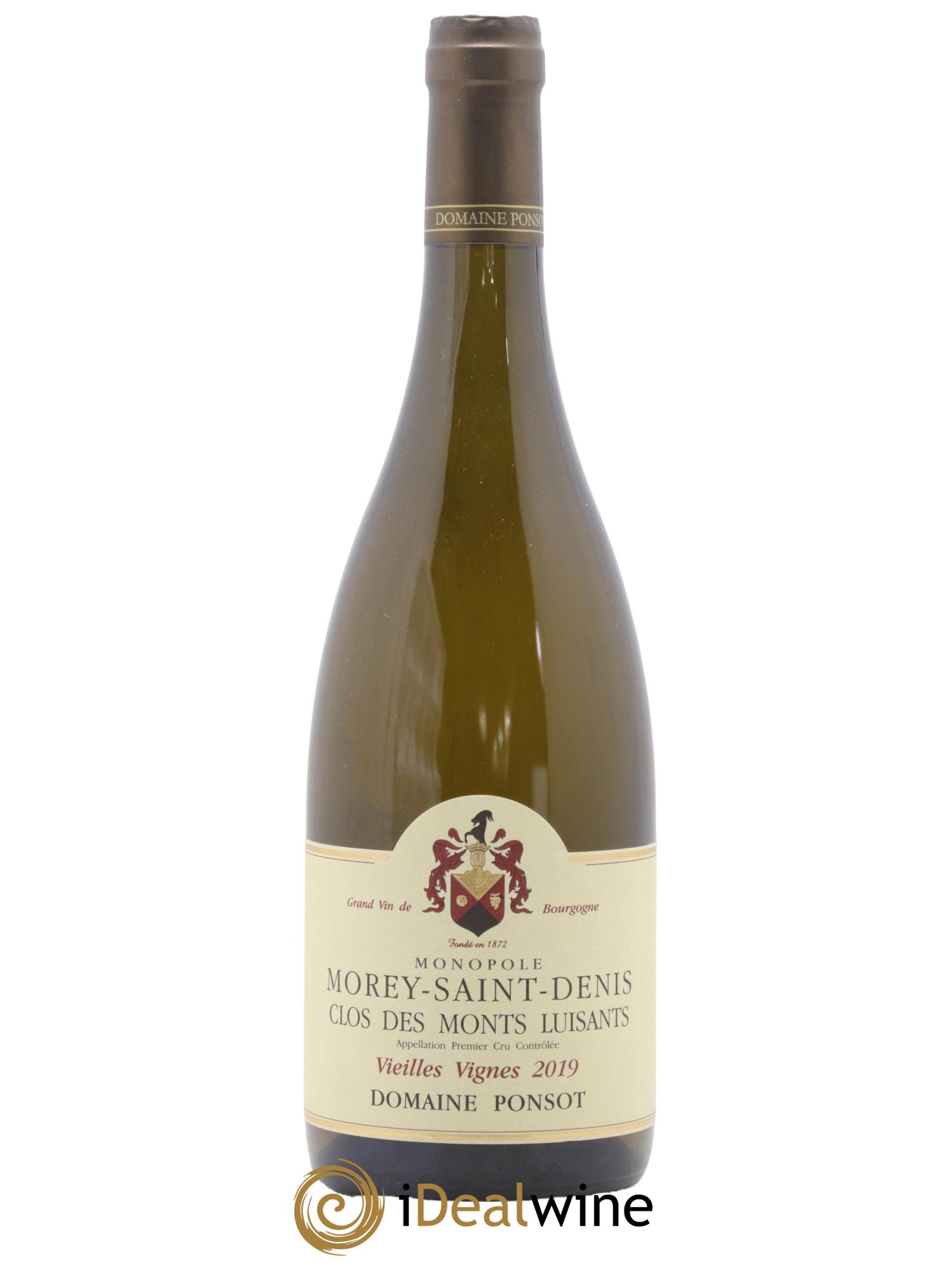 Morey-Saint-Denis 1er Cru Clos des Monts Luisants Vieilles Vignes Ponsot (Domaine) 2019 - Lot de 1 bouteille - 0