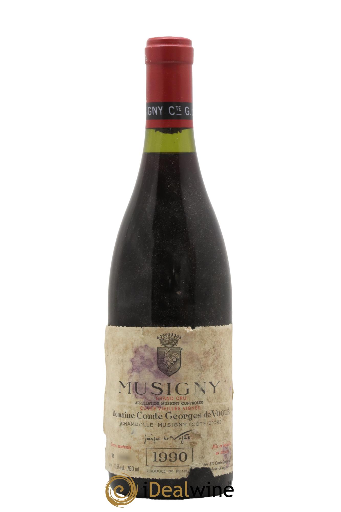 Musigny Grand Cru Cuvée Vieilles Vignes Comte Georges de Vogüé 1990 - Posten von 1 Flasche - 0