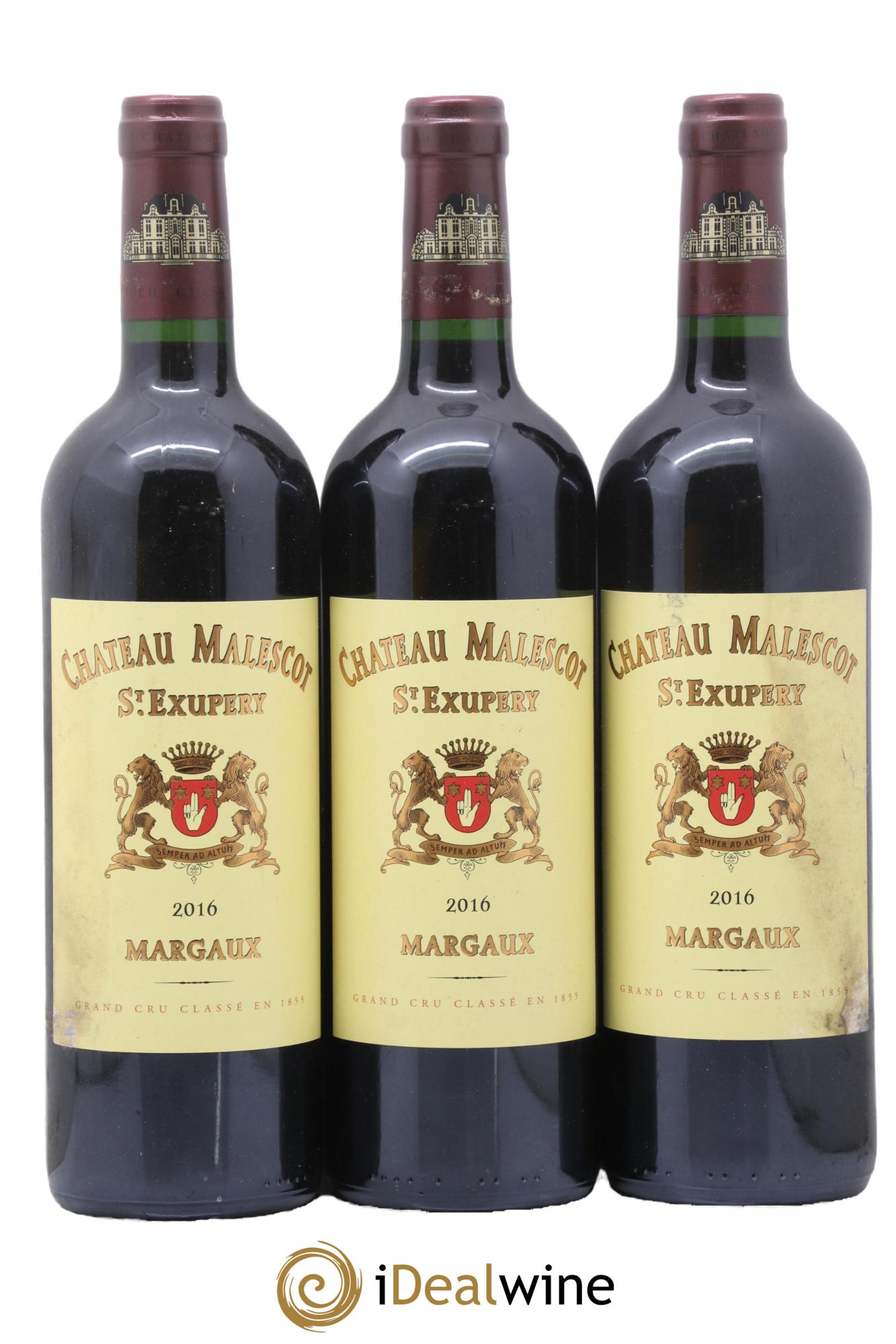 Château Malescot Saint-Exupéry 3ème Grand Cru Classé 2016 - Lotto di 3 bottiglie - 0